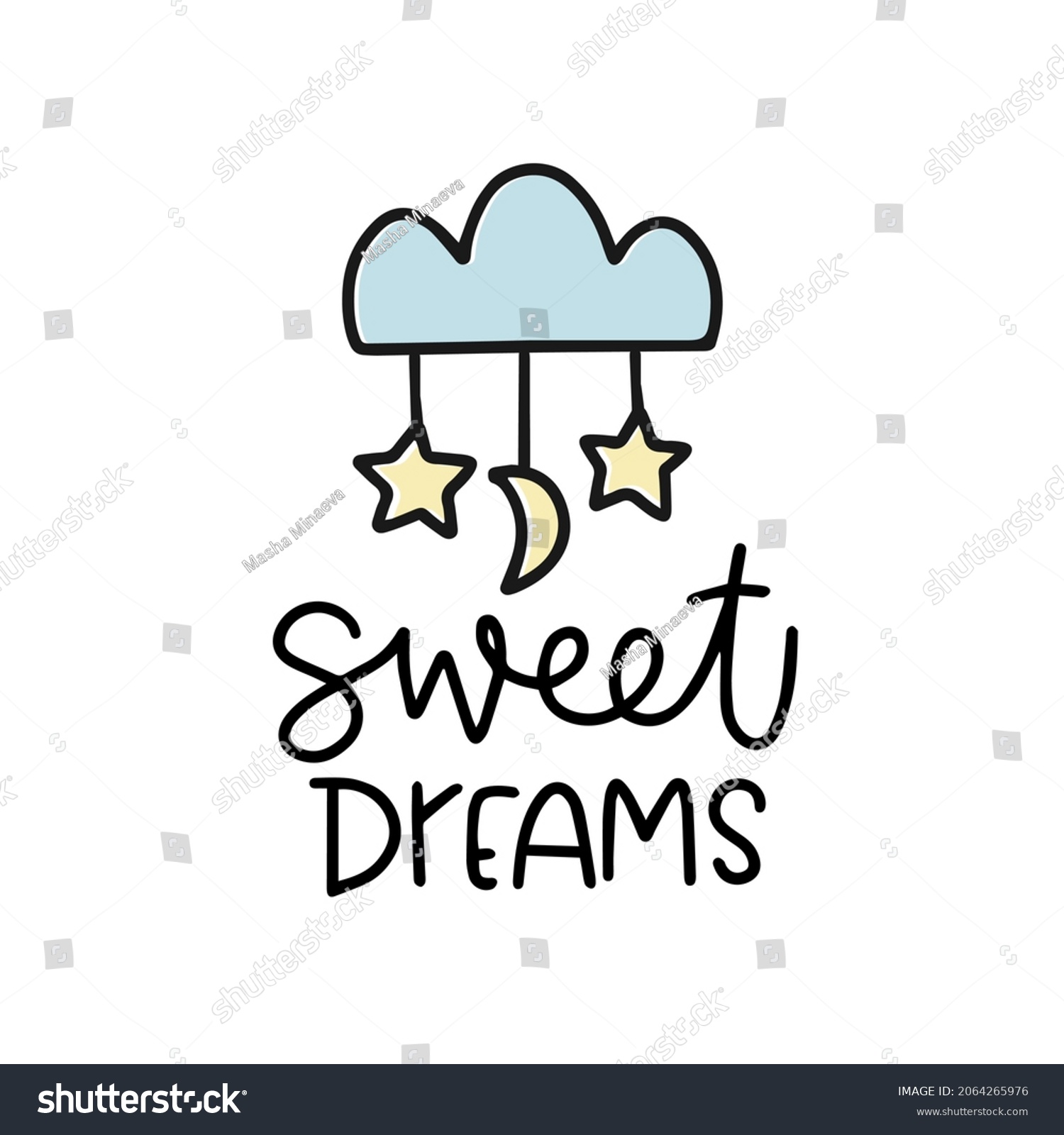 Sweet Dreams Baby Boy Bedtime Clothing Stock Vector (Royalty Free ...