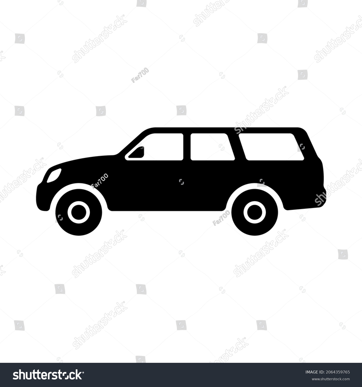 Suv Icon Offroad Vehicle Black Silhouette Stock Vector (royalty Free 