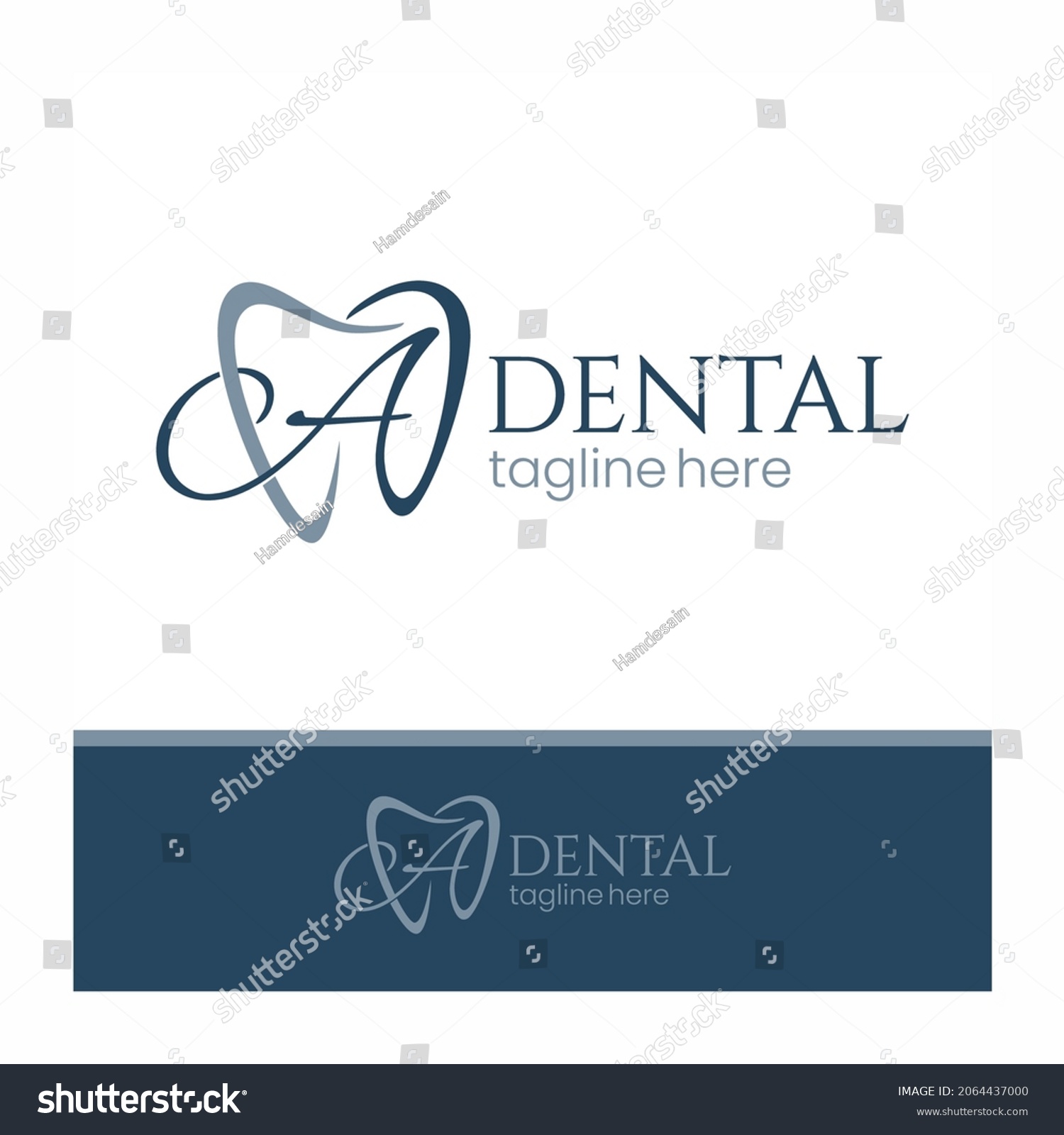 Letter Tooth Dental Logo Design Stock Vector (Royalty Free) 2064437000 ...