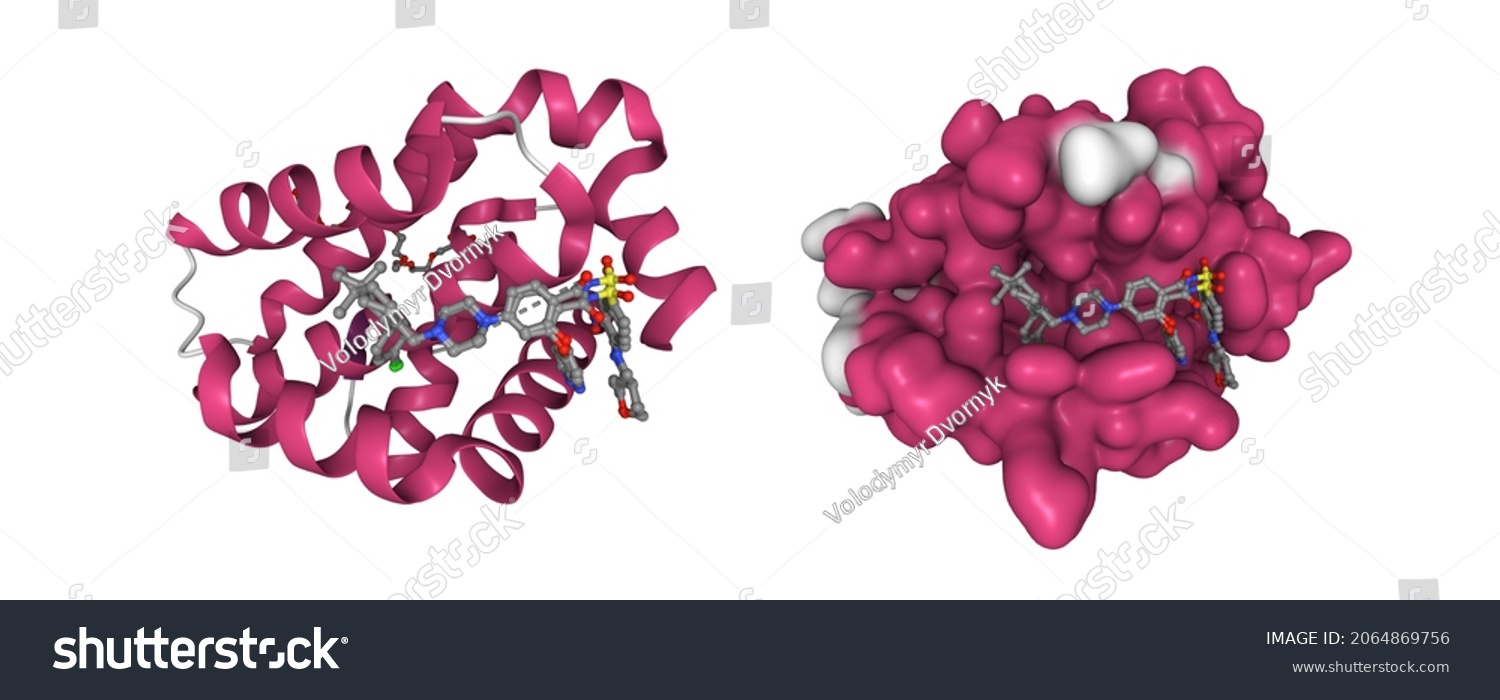 Crystal Structure Bcl2 Venetoclax 3d Cartoon Stock Illustration ...