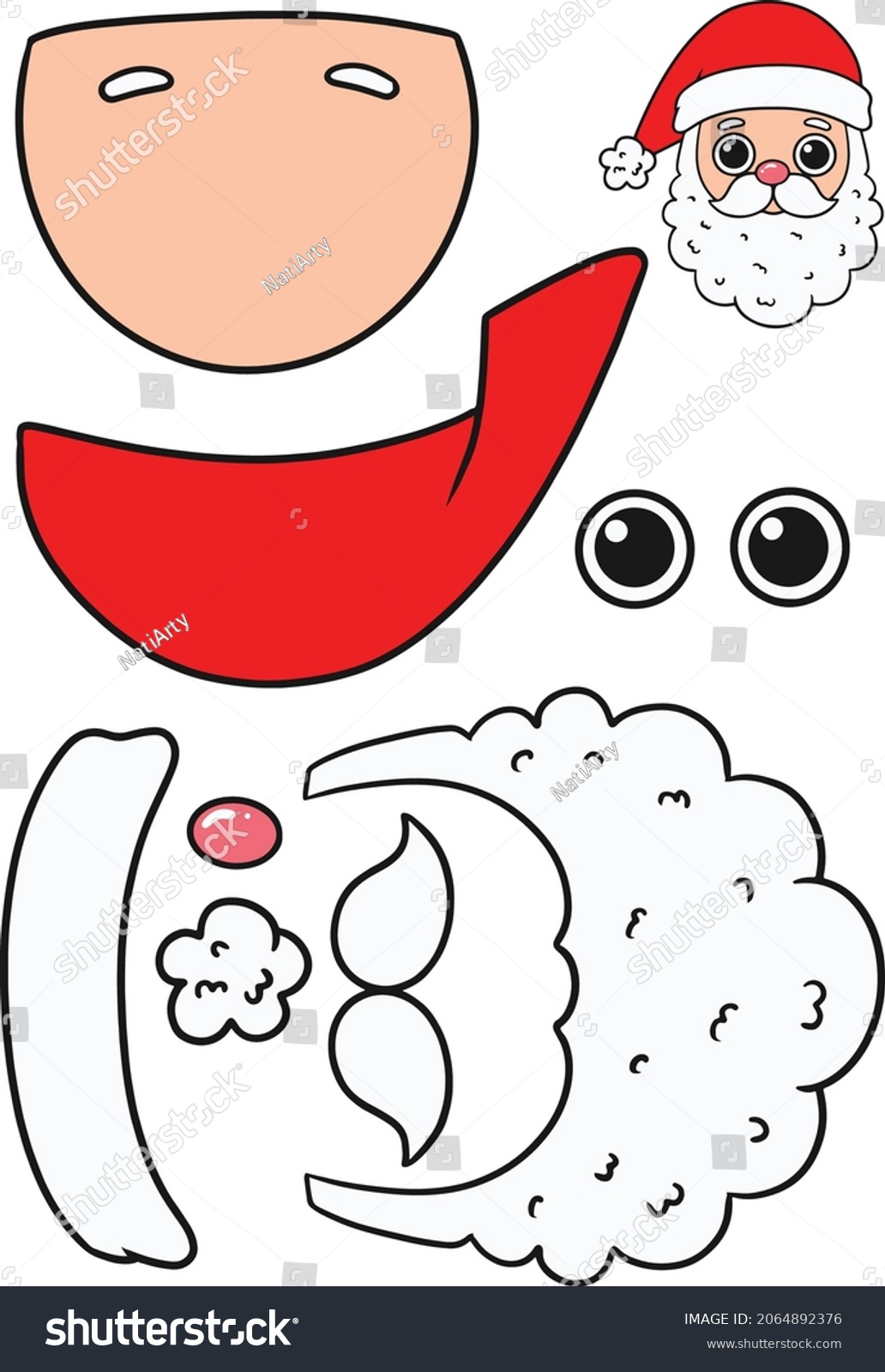 santa claus template cut out