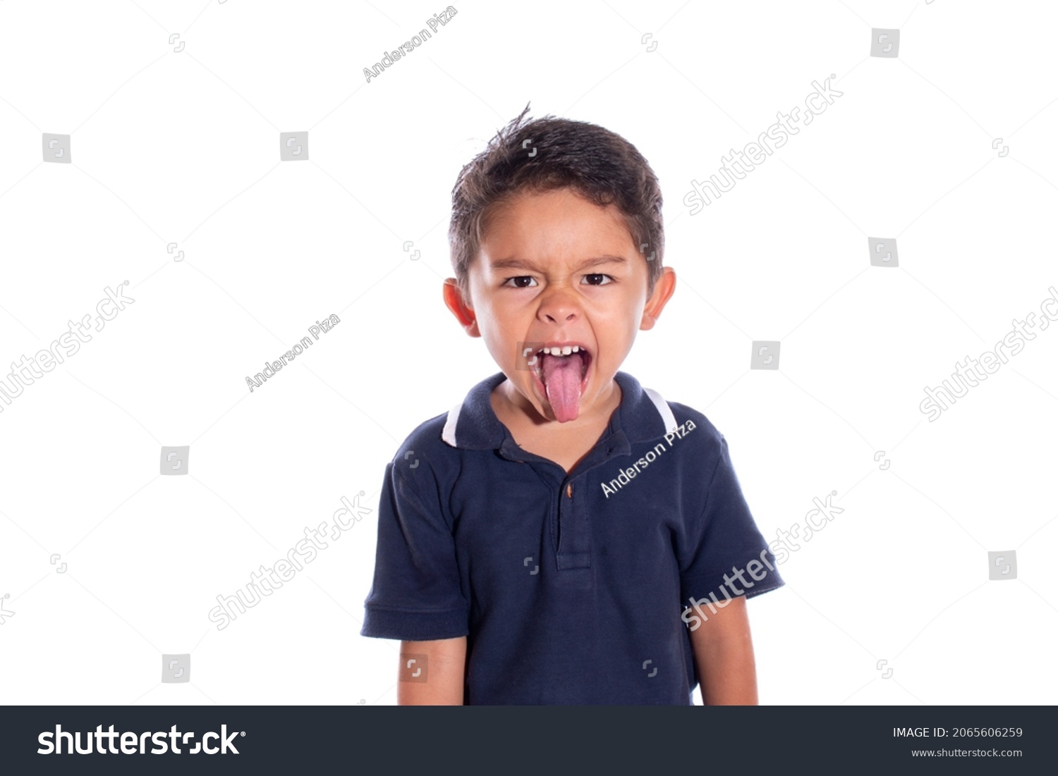 Boy Sticking Out His Tongue Isolated Stock Photo 2065606259 | Shutterstock