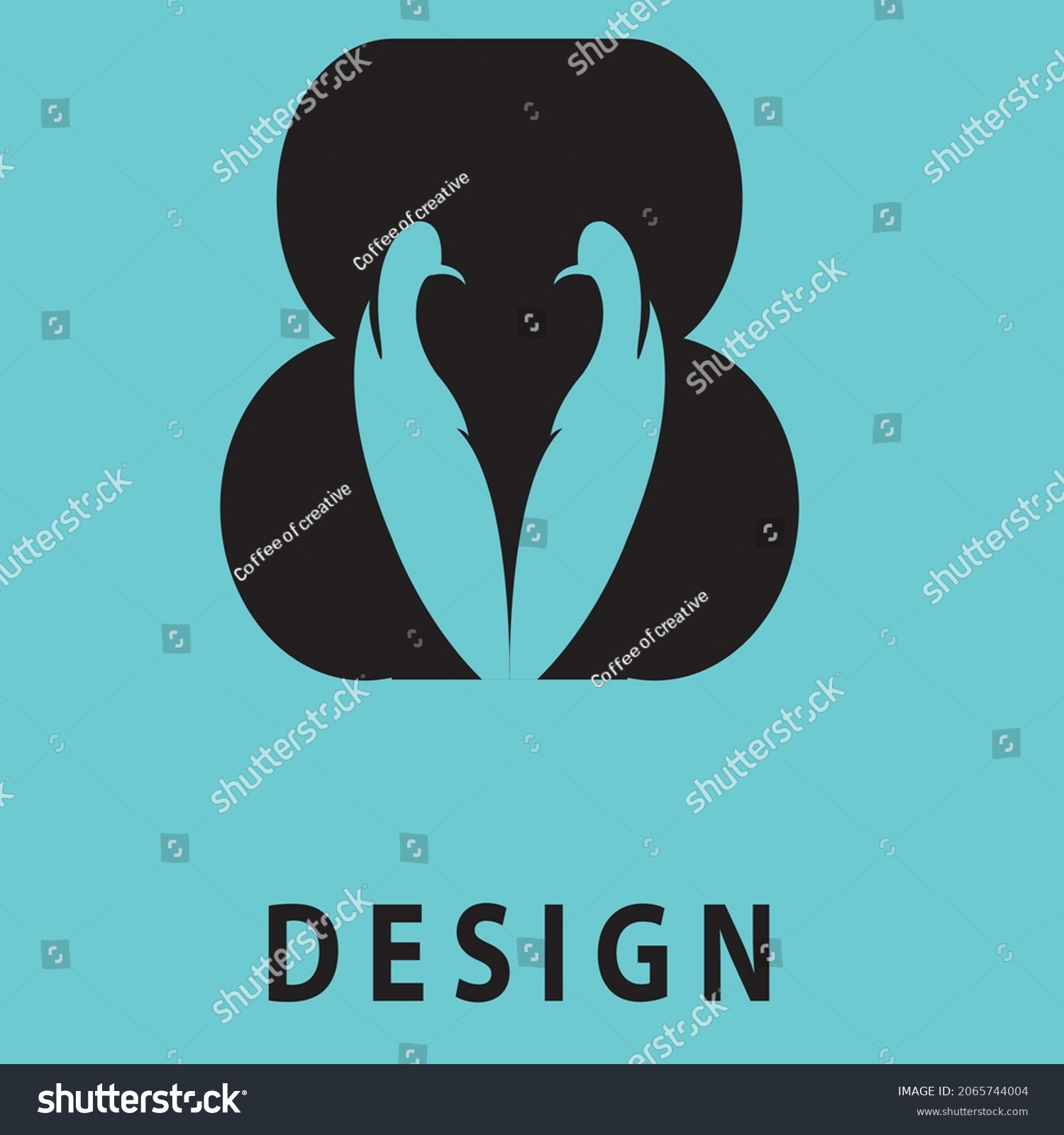 Abstract Letter B Logo Minimalist Logo Stock Vector (Royalty Free ...