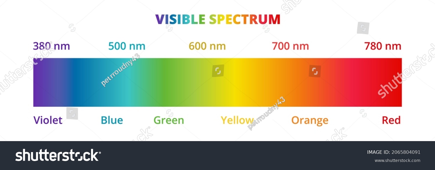 Visible Light Spectrum Diagram Isolated On Stock Vector (Royalty Free ...