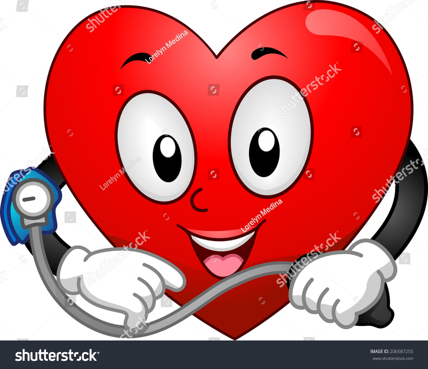 Mascot Illustration Featuring Heart Taking Blood Stock Vector (Royalty ...