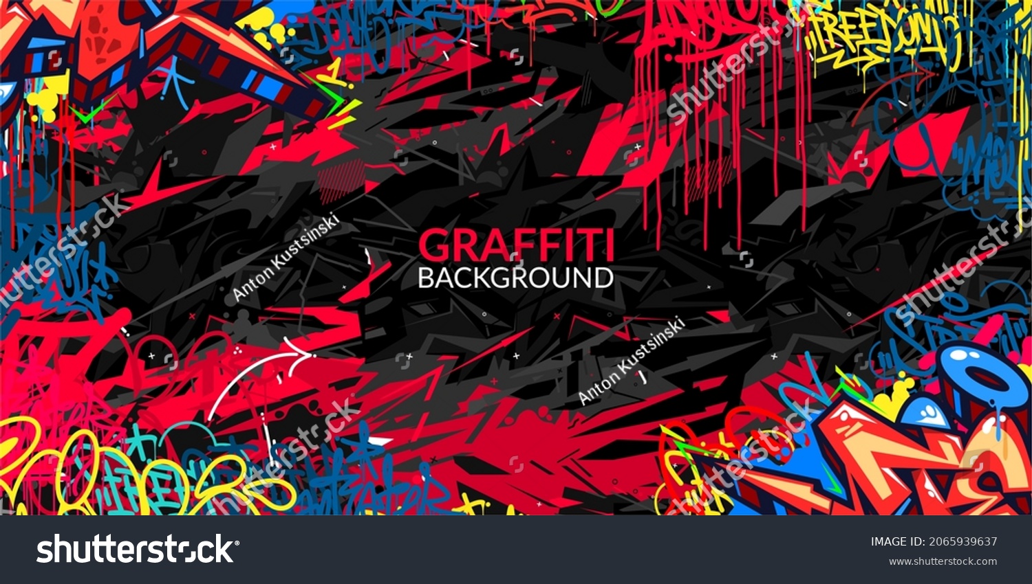 Colorful Flat Abstract Hip Hop Street Stock Vector (Royalty Free ...