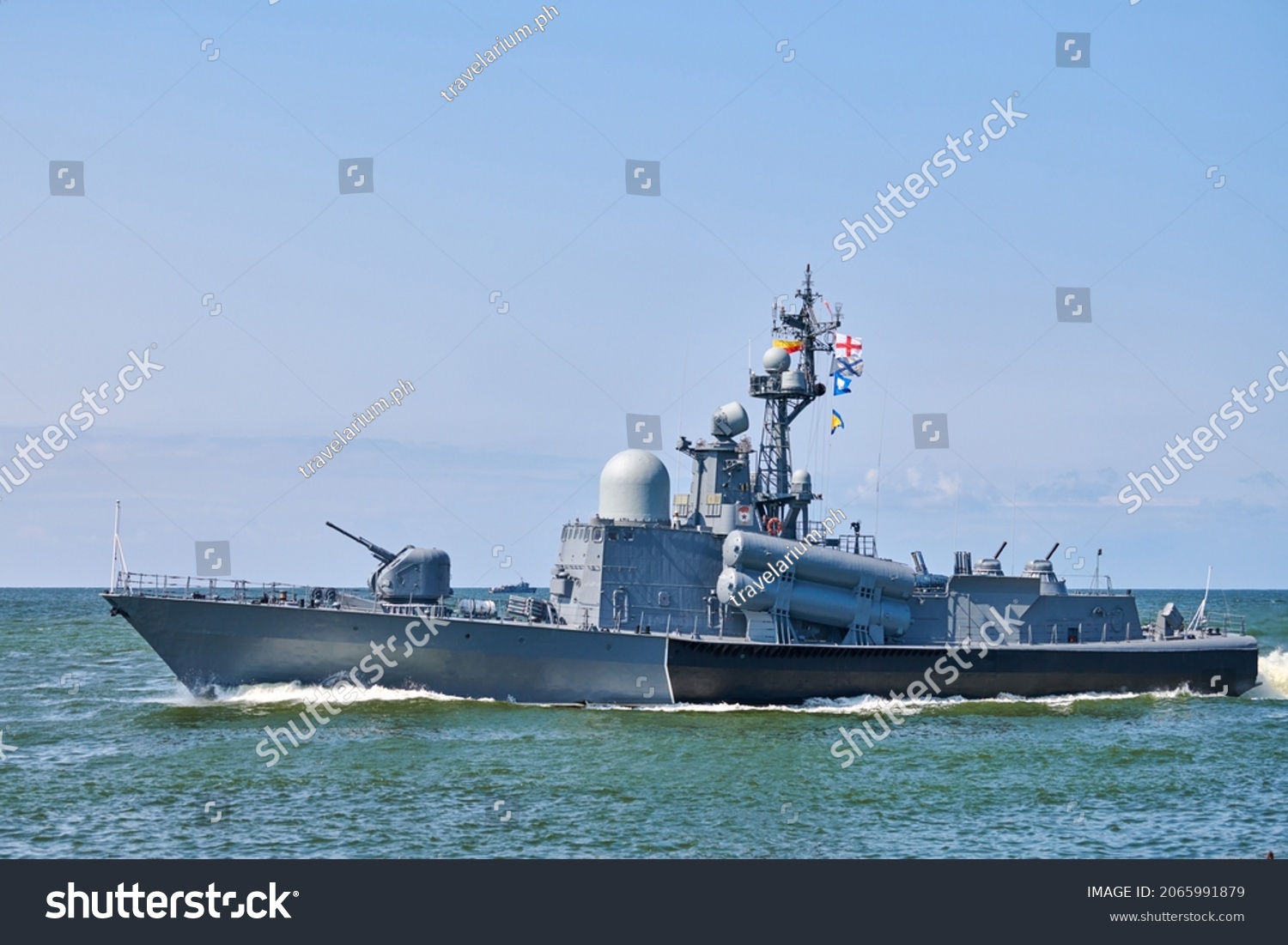 Large Missile Boat During Naval Exercises Stock Photo 2065991879 ...