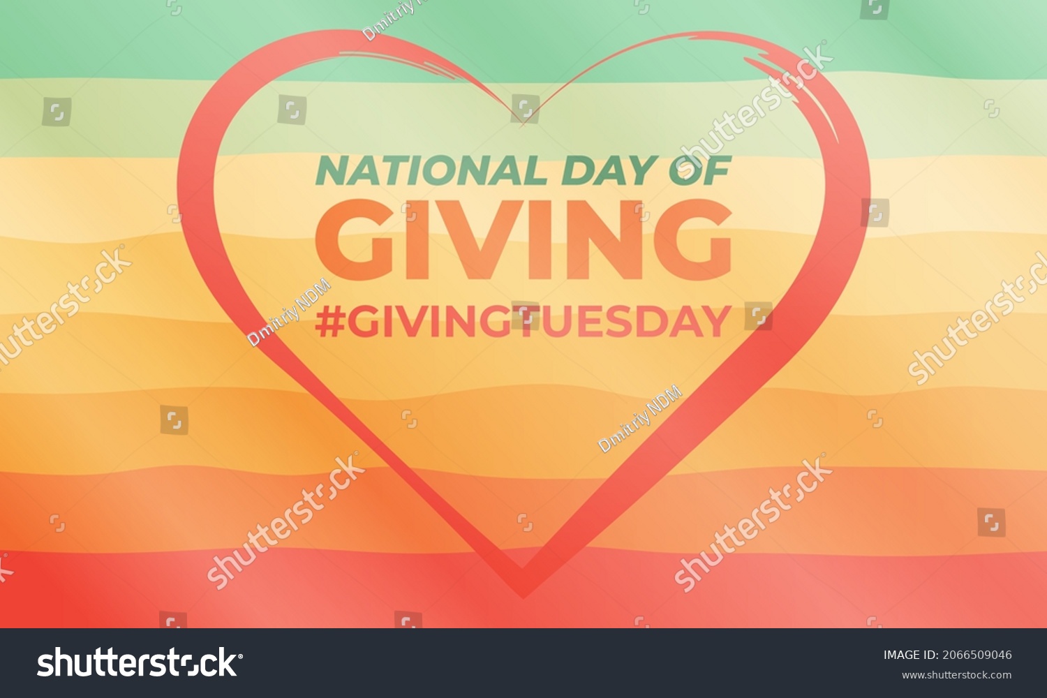 National Day Giving Givingtuesday Encourages Giving Stock Vector