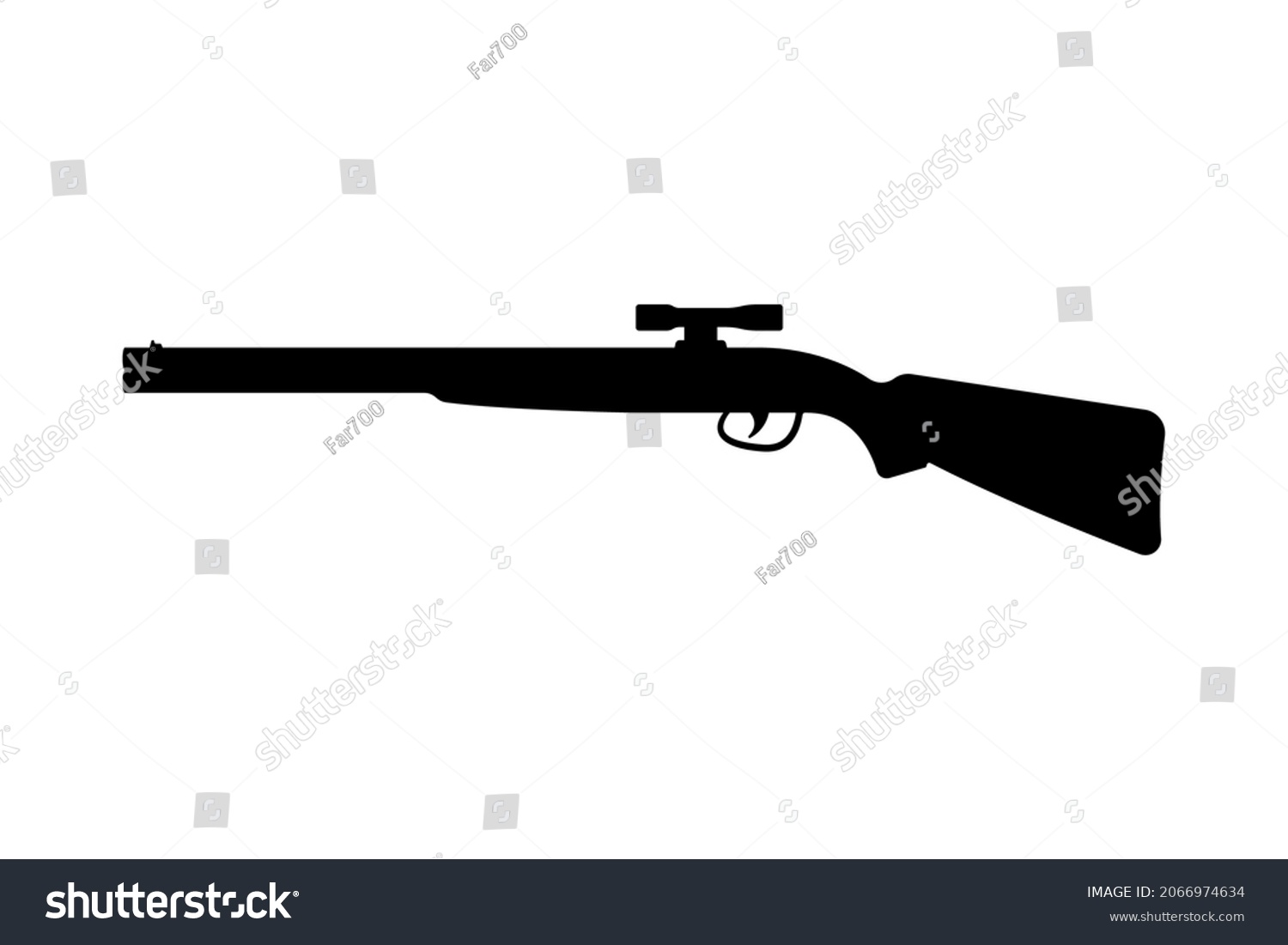 Shotgun Icon Black Silhouette Side View Stock Vector (Royalty Free ...