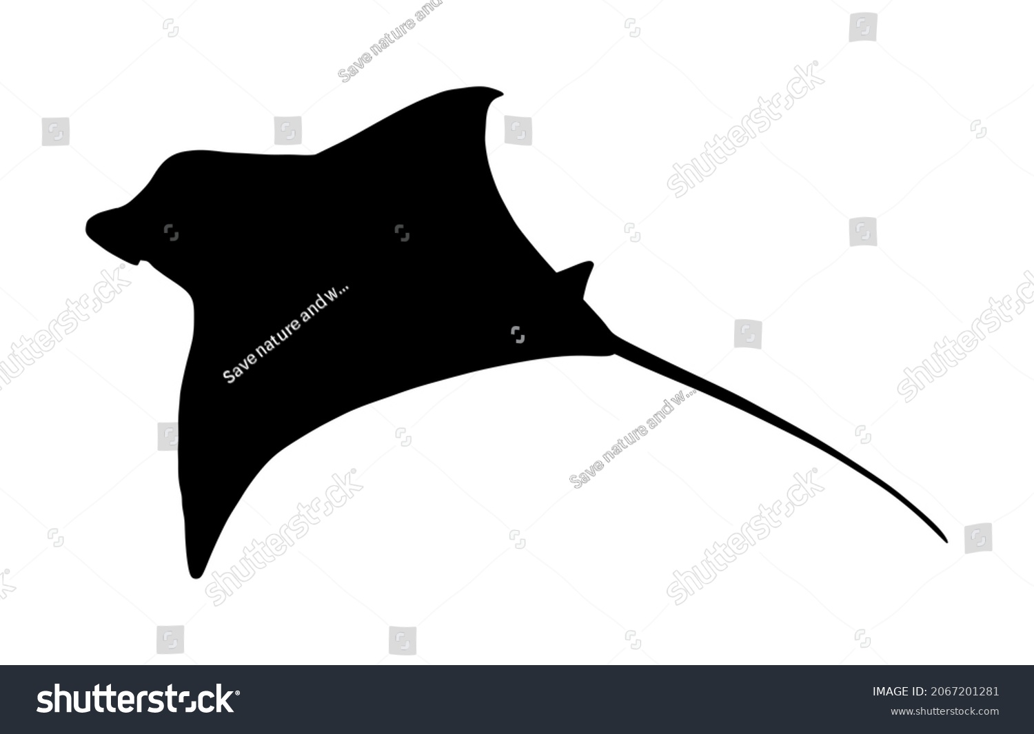 Stingray Manta Ray Symbol Devil Fish Stock Vector (Royalty Free ...