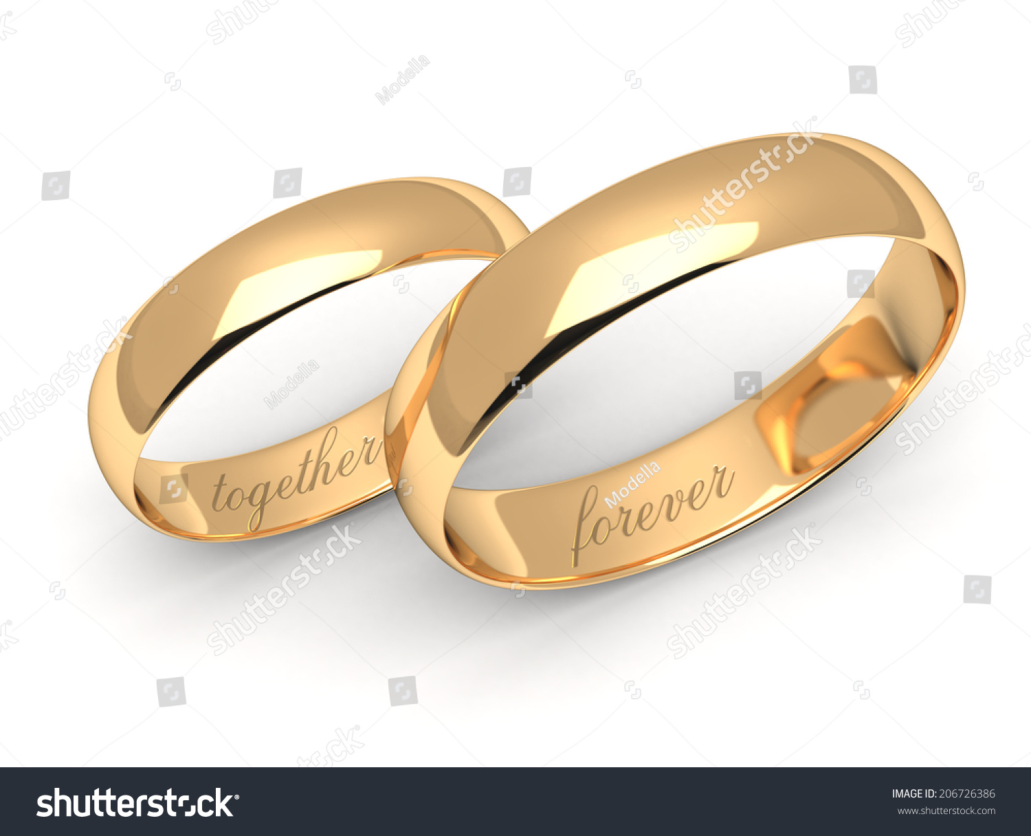 gold-wedding-rings-engraved-text-forever-stock-illustration-206726386