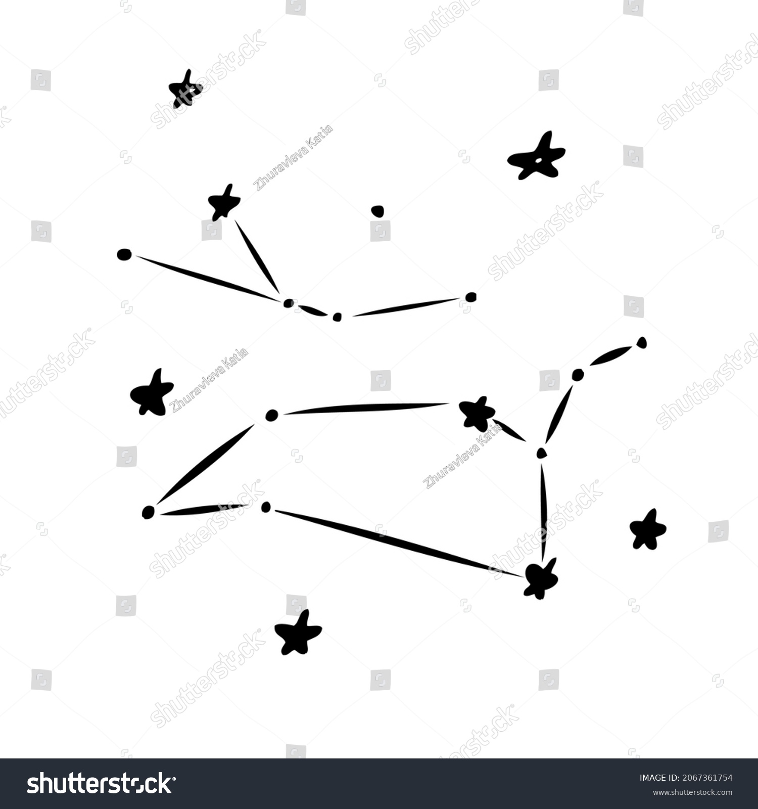 Esoteric Symbols Star Celestial Signs Vector Stock Vector (Royalty Free ...