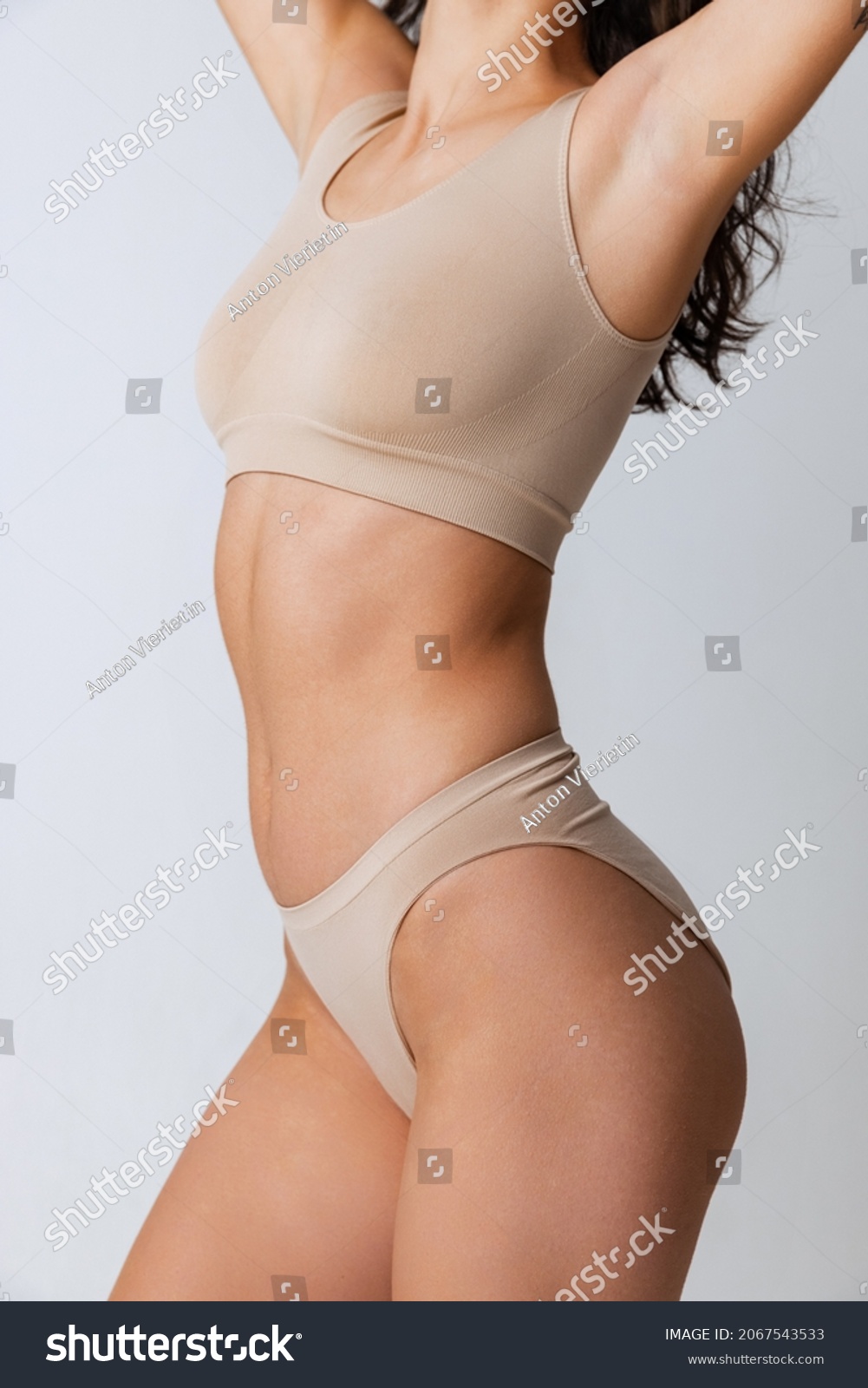 Closeup Slim Fitness Female Body Belly Stock Photo Shutterstock