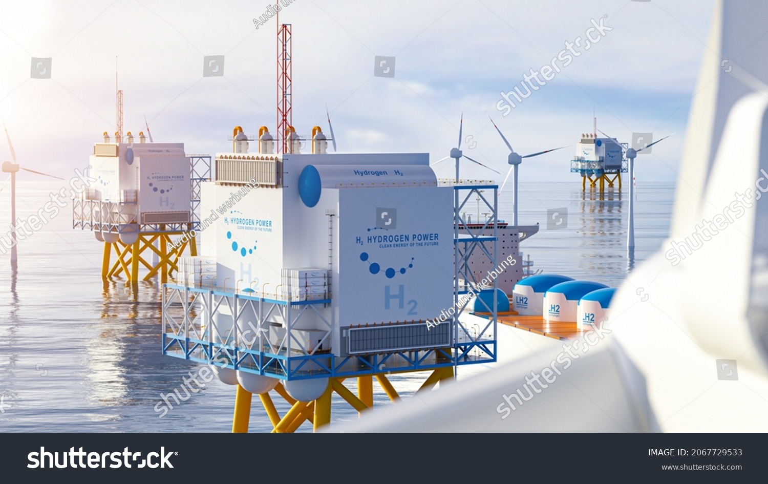 Hydrogen Renewable Offshore Energy Production Hydrogen Stock ...