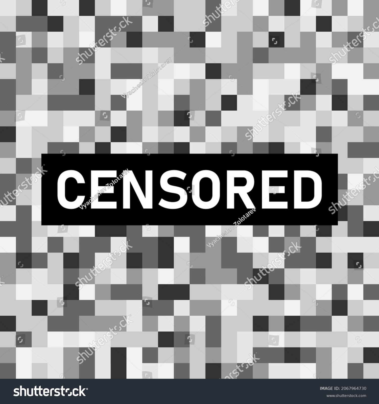 Censored Pixel Sign Prohibited Content Age Stock Vector (Royalty Free ...