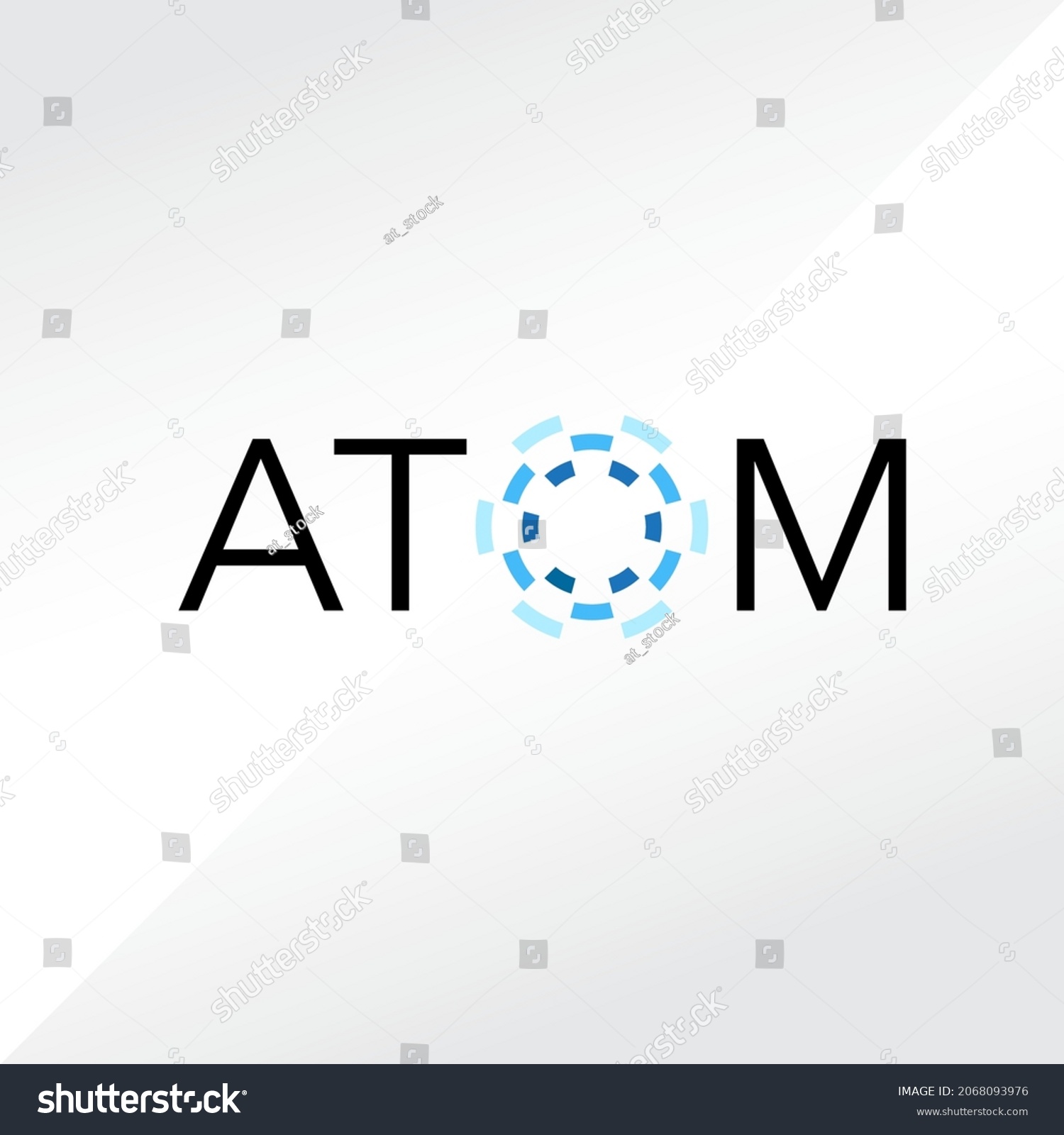 Logo Atom Icon Abstract Science Stock Vector (Royalty Free) 2068093976 ...