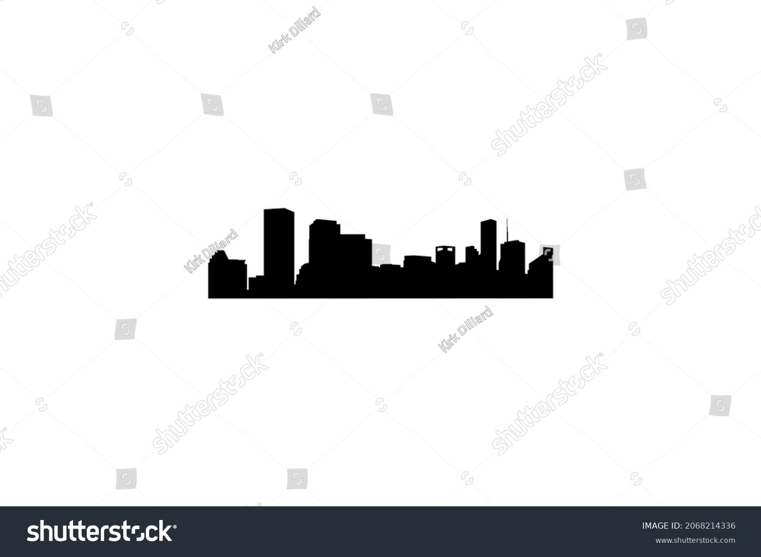 Houston Skyline Vector Art Eps Stock Vector (Royalty Free) 2068214336 ...