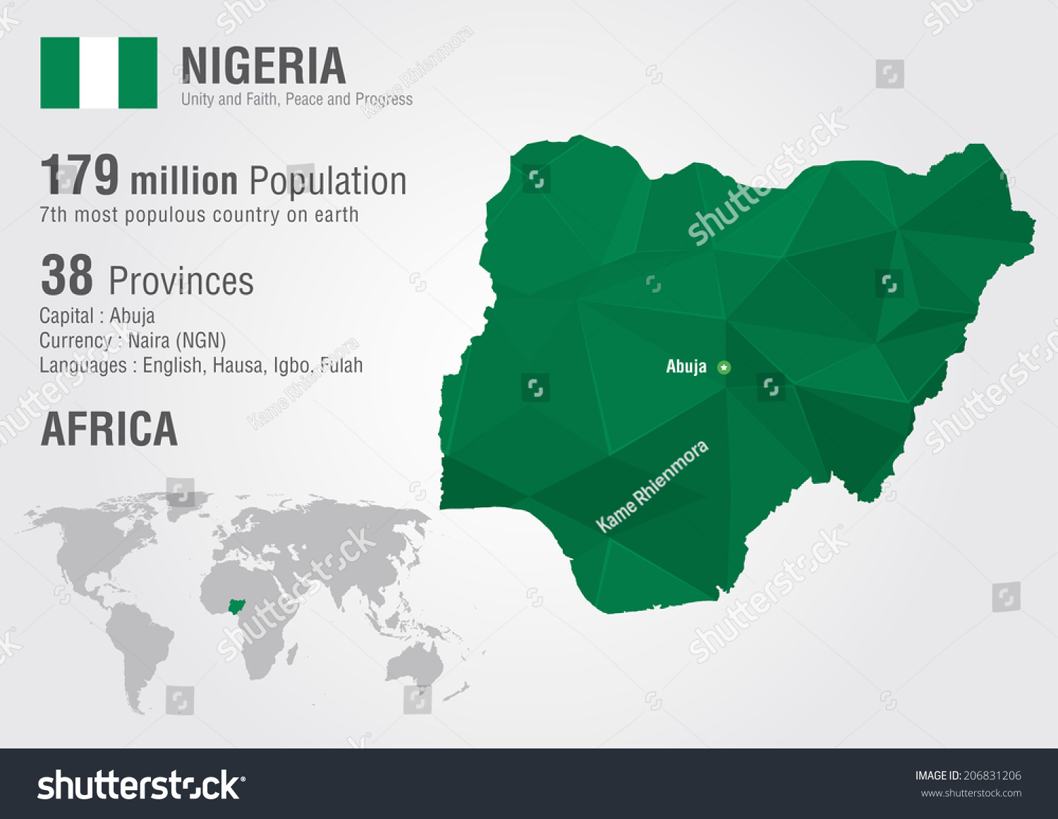 Nigeria World Map Pixel Diamond Texture Stock Vector Royalty Free Stock Vector Nigeria World Map With A Pixel Diamond Texture World Geography 206831206