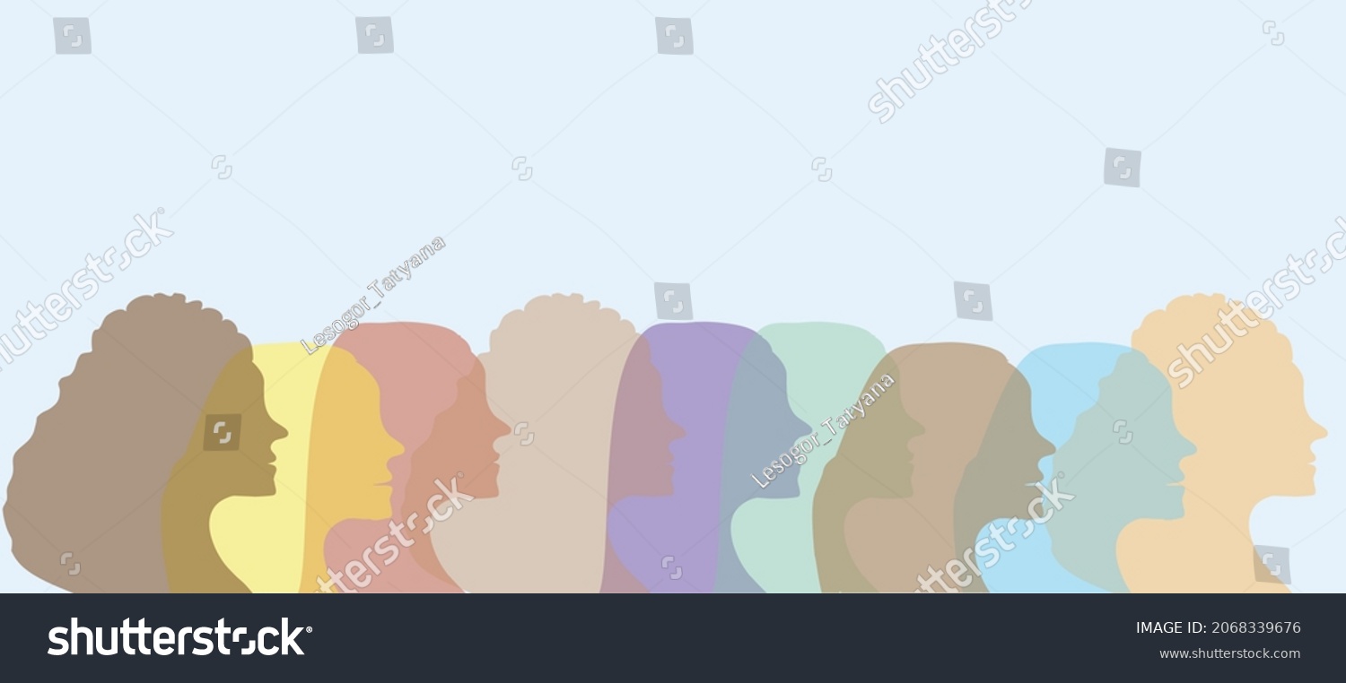 Women Different Nationalities Cultures Stand Together Stock Vector