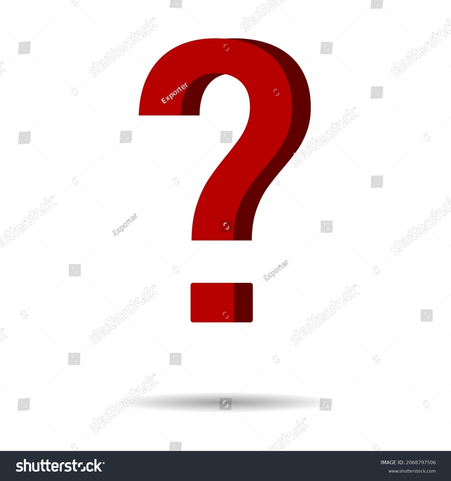 Red Question Mark On White Background Stock Vector (Royalty Free ...