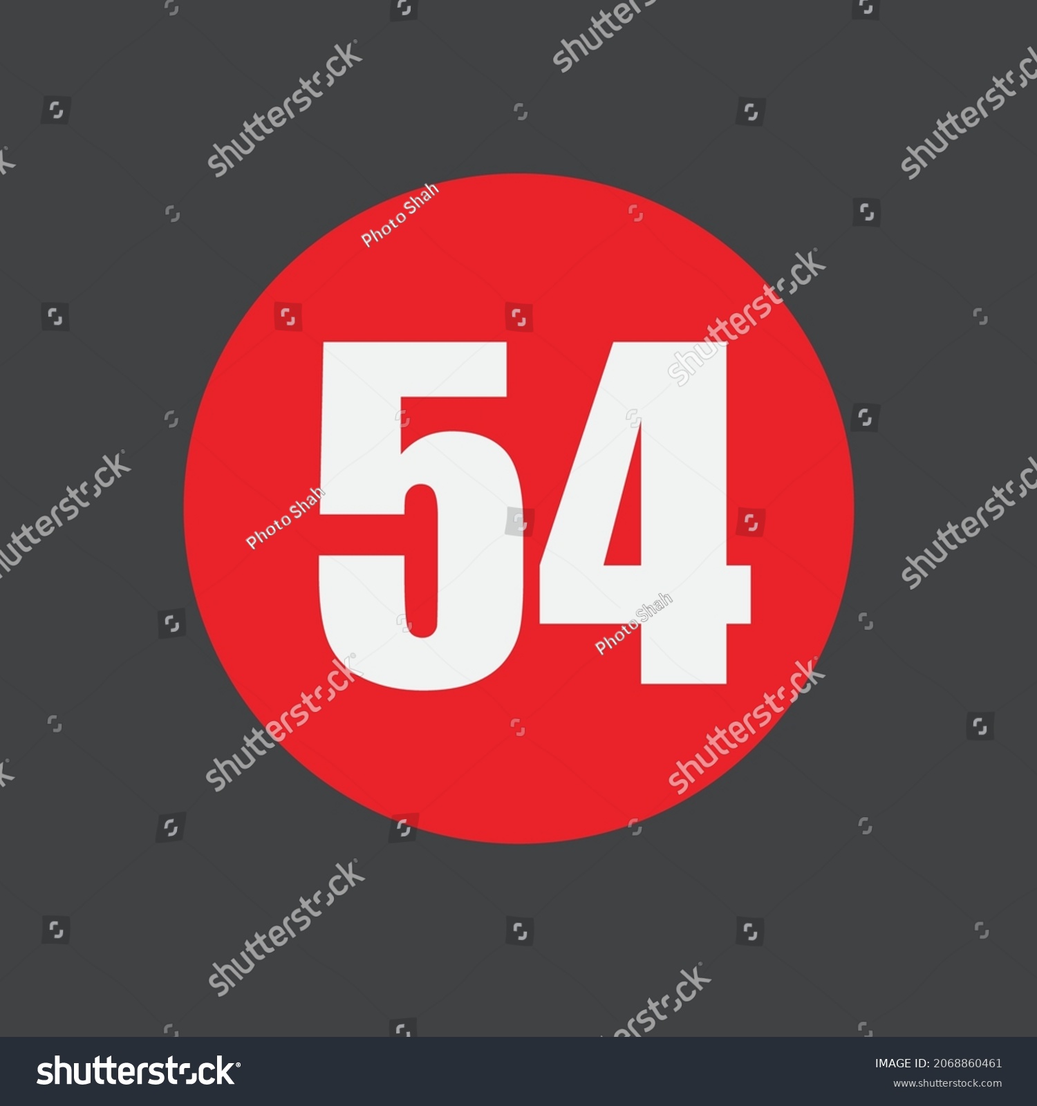 54 Number Vector Font Alphabet Logo Stock Vector (Royalty Free ...