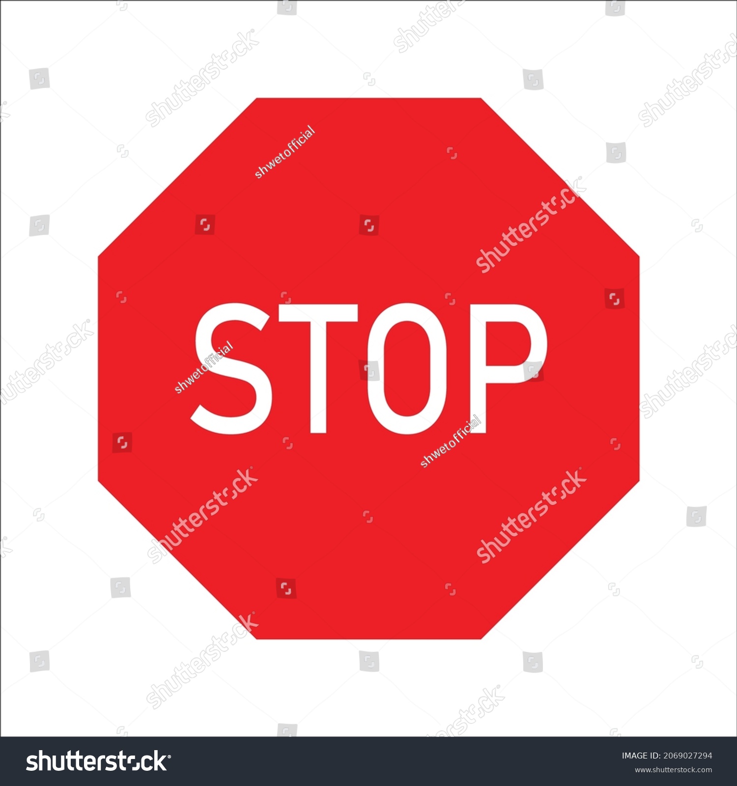 Stop Sign Road Warning Sign Sign Stock Vector (Royalty Free) 2069027294 ...