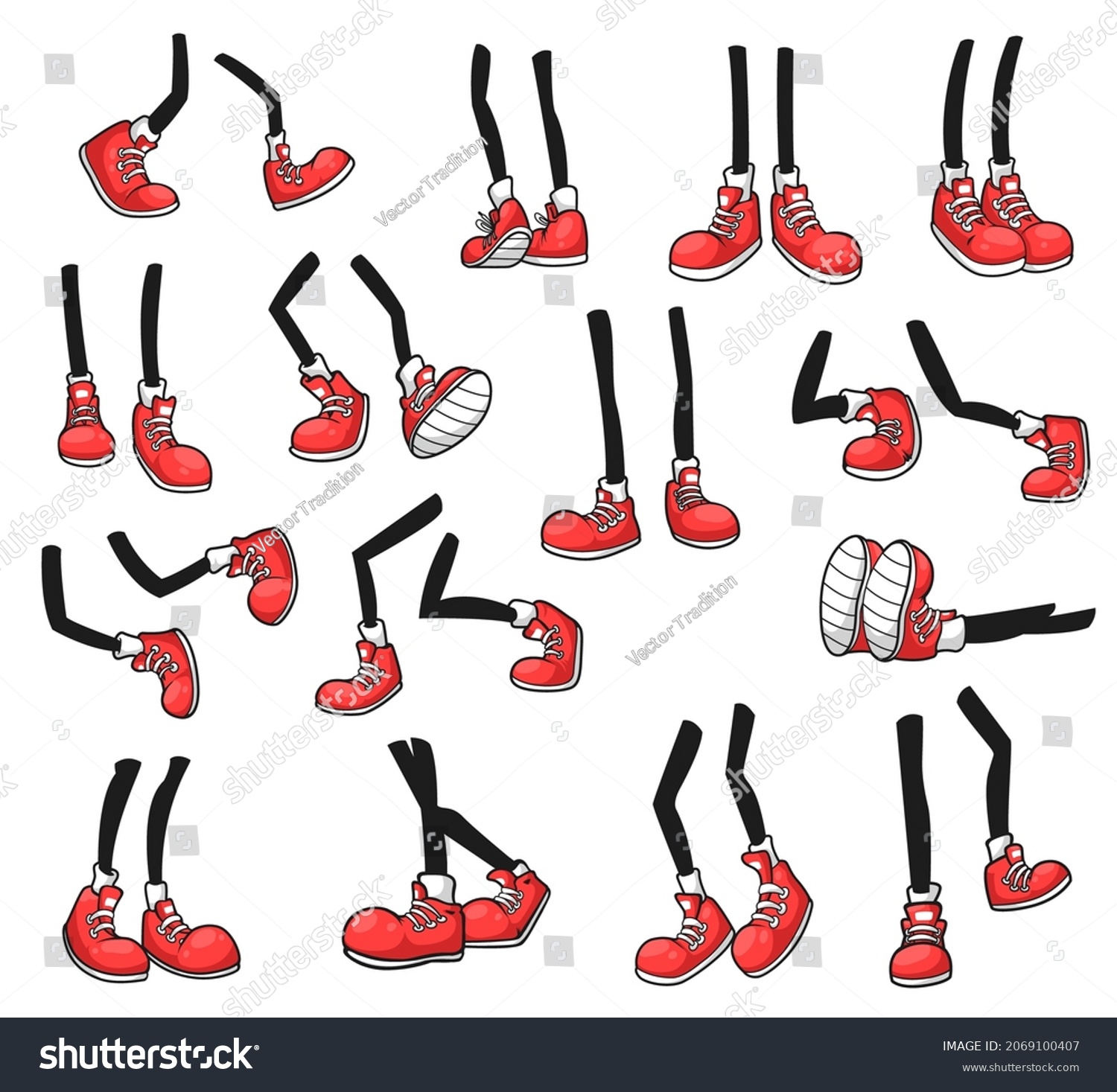 Isolated Cartoon Vector Legs Human Comic Stock Vector (Royalty Free ...