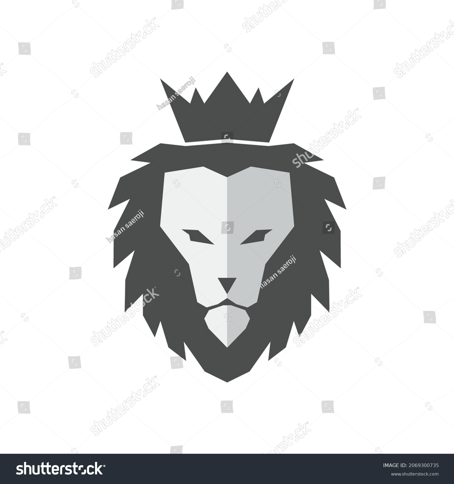 Lion Head Drawing Vector Illustration Stock Vector (Royalty Free ...