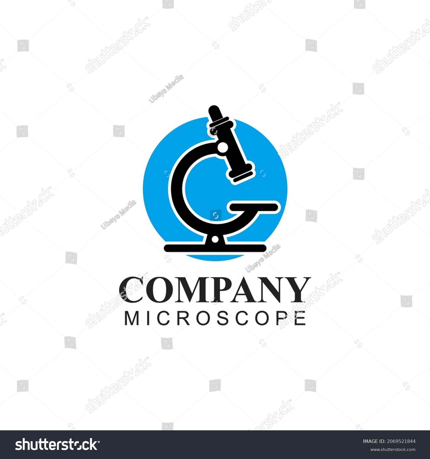 Microscope Logo Design Idea Symbol Stock Vector (Royalty Free ...