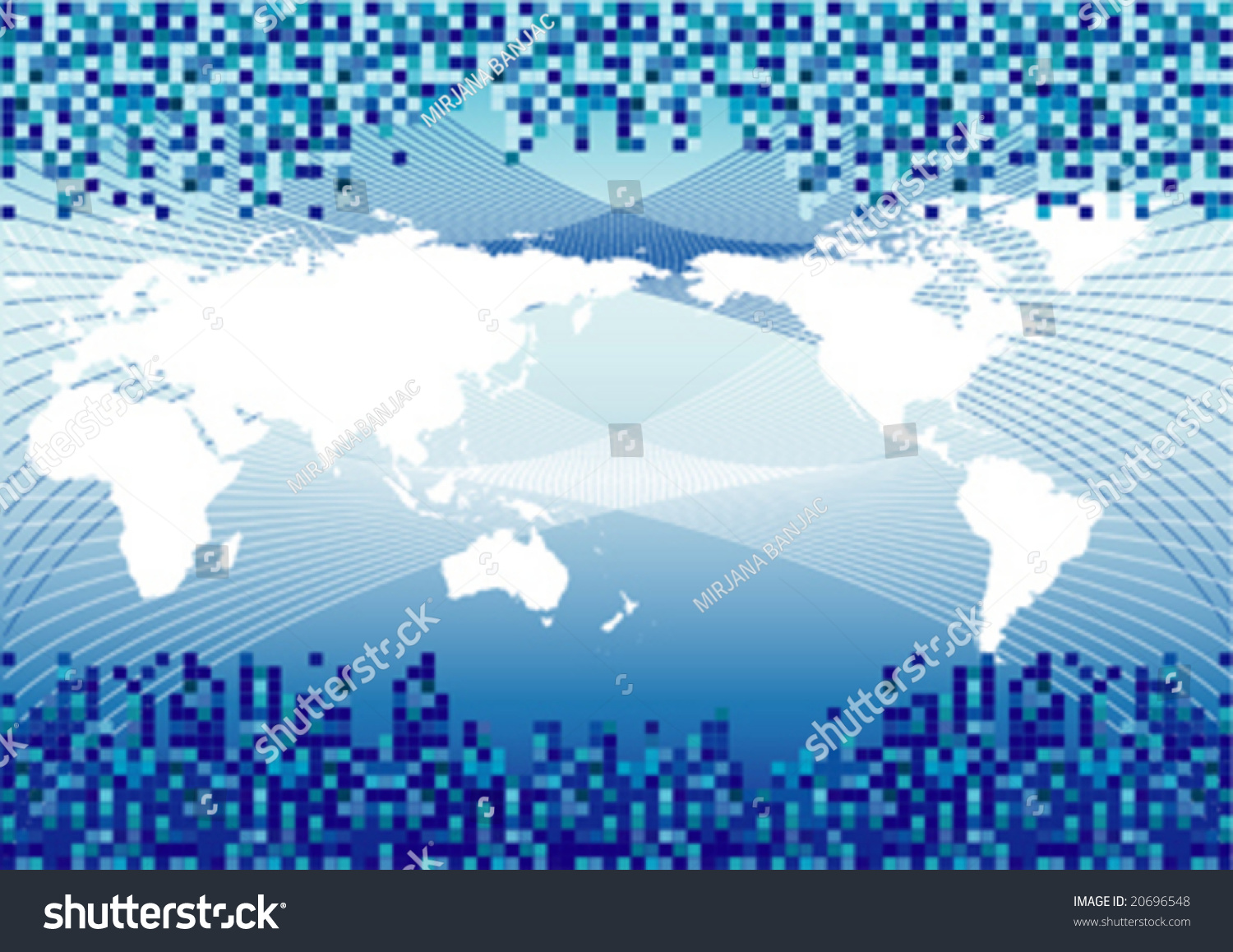 Blue World Map Blue Background Vector Stock Vector (Royalty Free ...