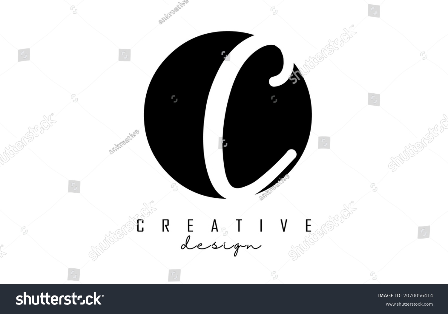 Letters Oc Logo Minimalist Design Letters Stock Vector (Royalty Free ...