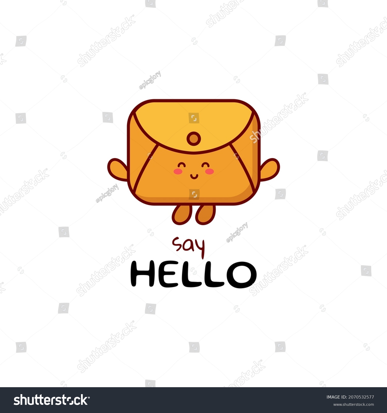 Cute Funny Letter Character Vector Hand Stock Vector (Royalty Free ...