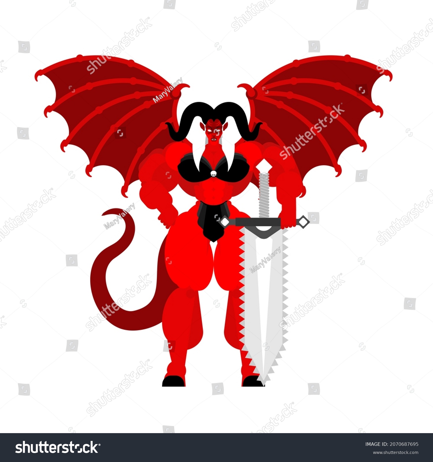 Woman Demon Warrior Sword Strong Female Stock Illustration 2070687695 Shutterstock 7088