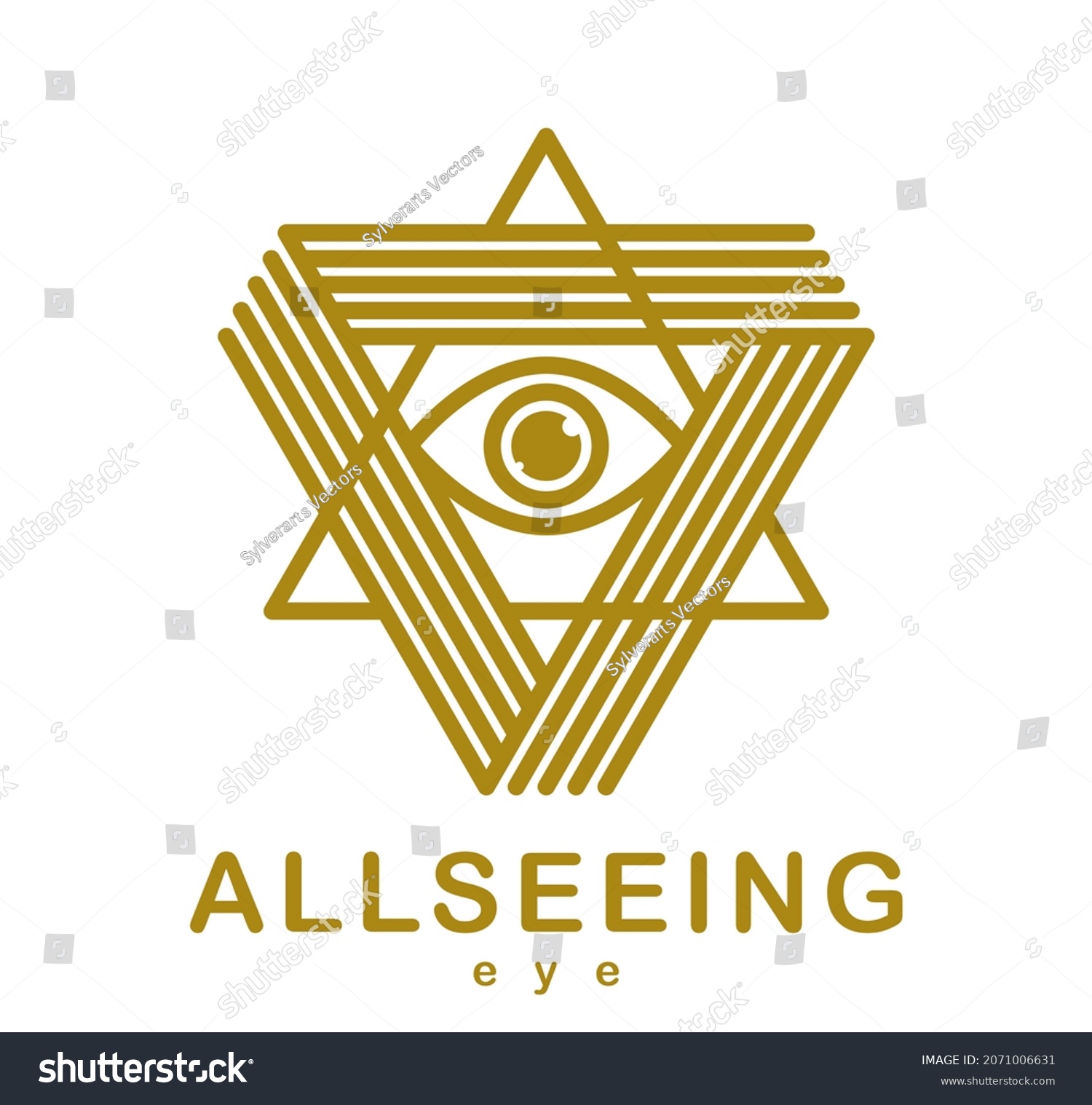 All Seeing Eye Triangle Pyramid Vector Stock Vector Royalty Free 2071006631 Shutterstock 4172