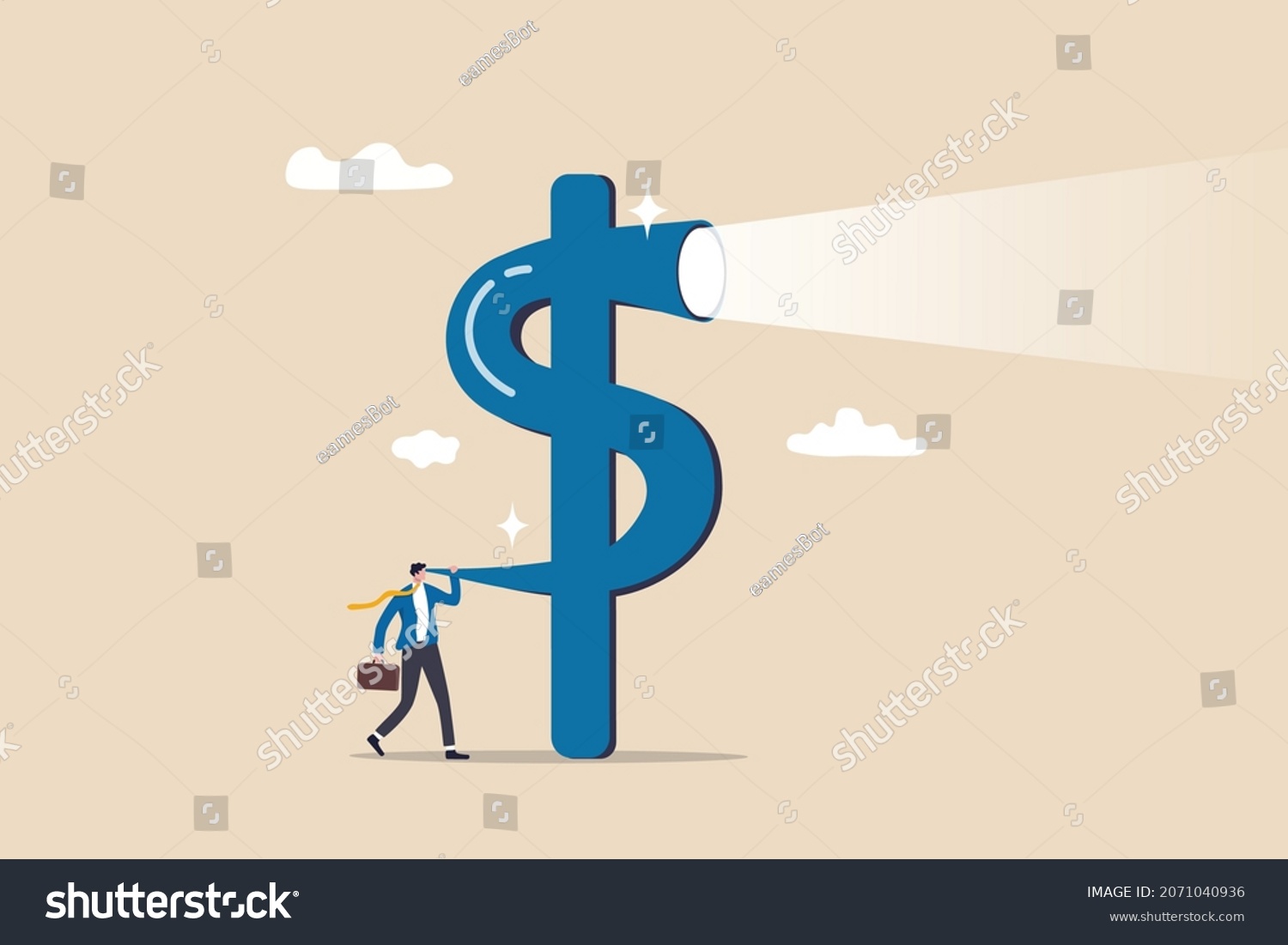 Financial Vision Investment Opportunity Discovery Future Stock Vector ...
