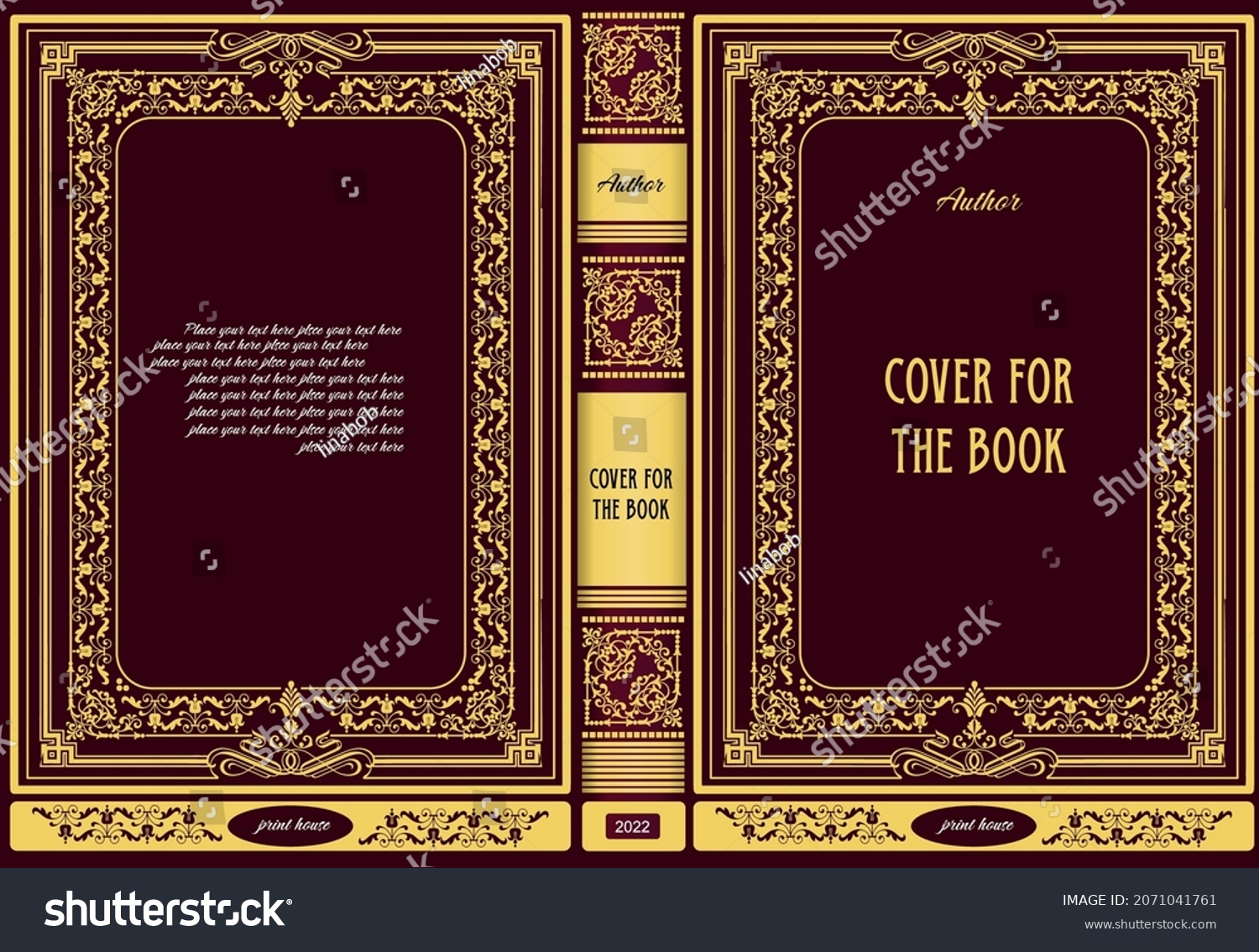 Old Book Cover Design Elements 3d Stock Vector (Royalty Free ...