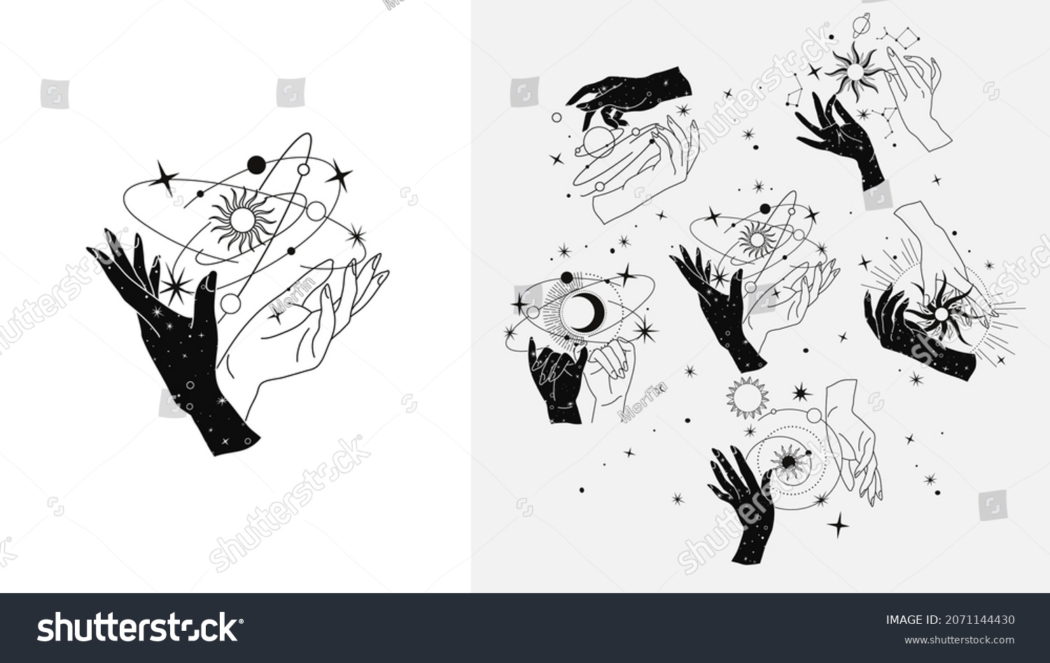 Spiritual Esoteric Magic Logo Talisman Woman Stock Vector (Royalty Free ...