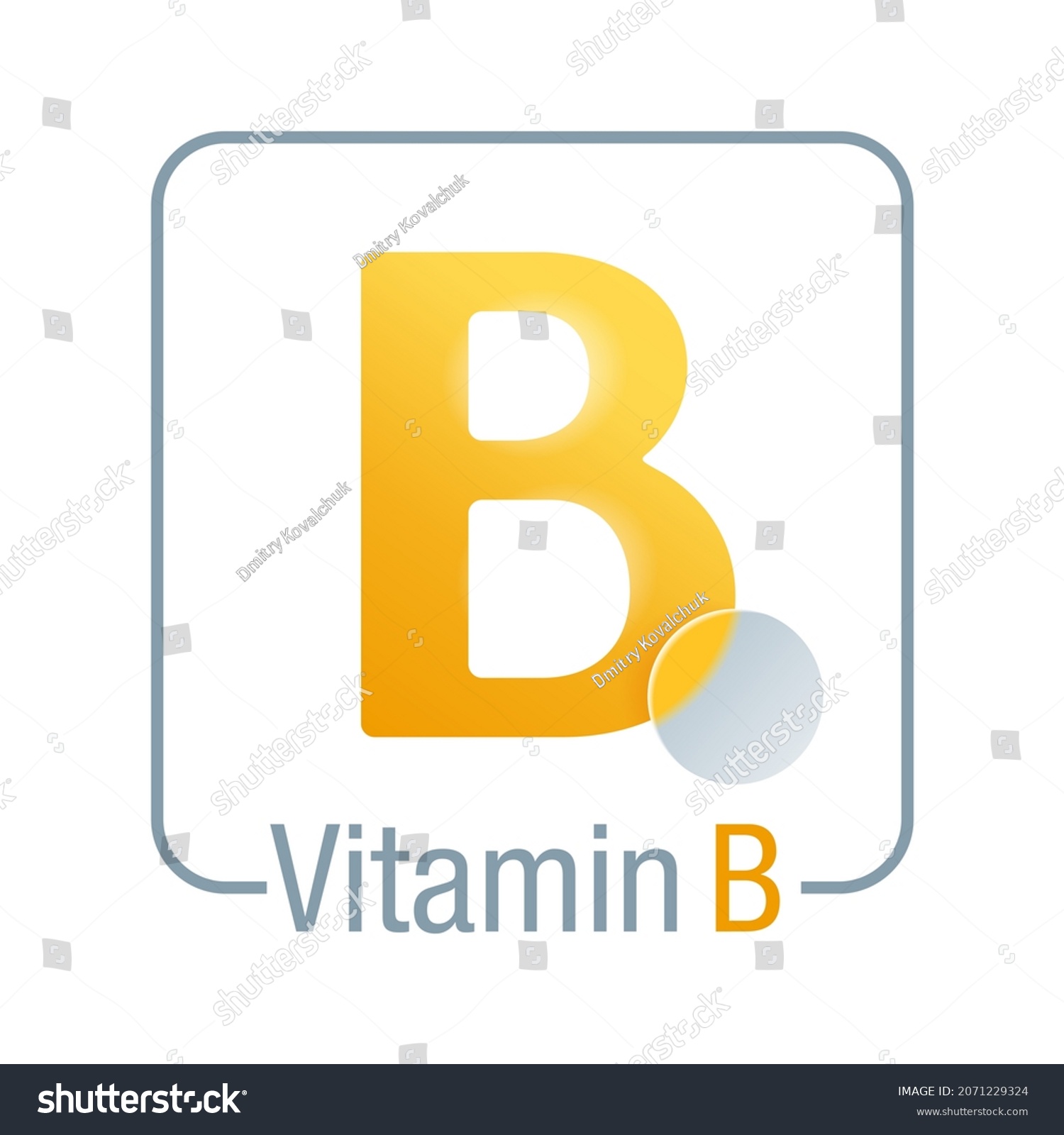 Vitamin B Label Template Blank Blurry Stock Vector (Royalty Free ...