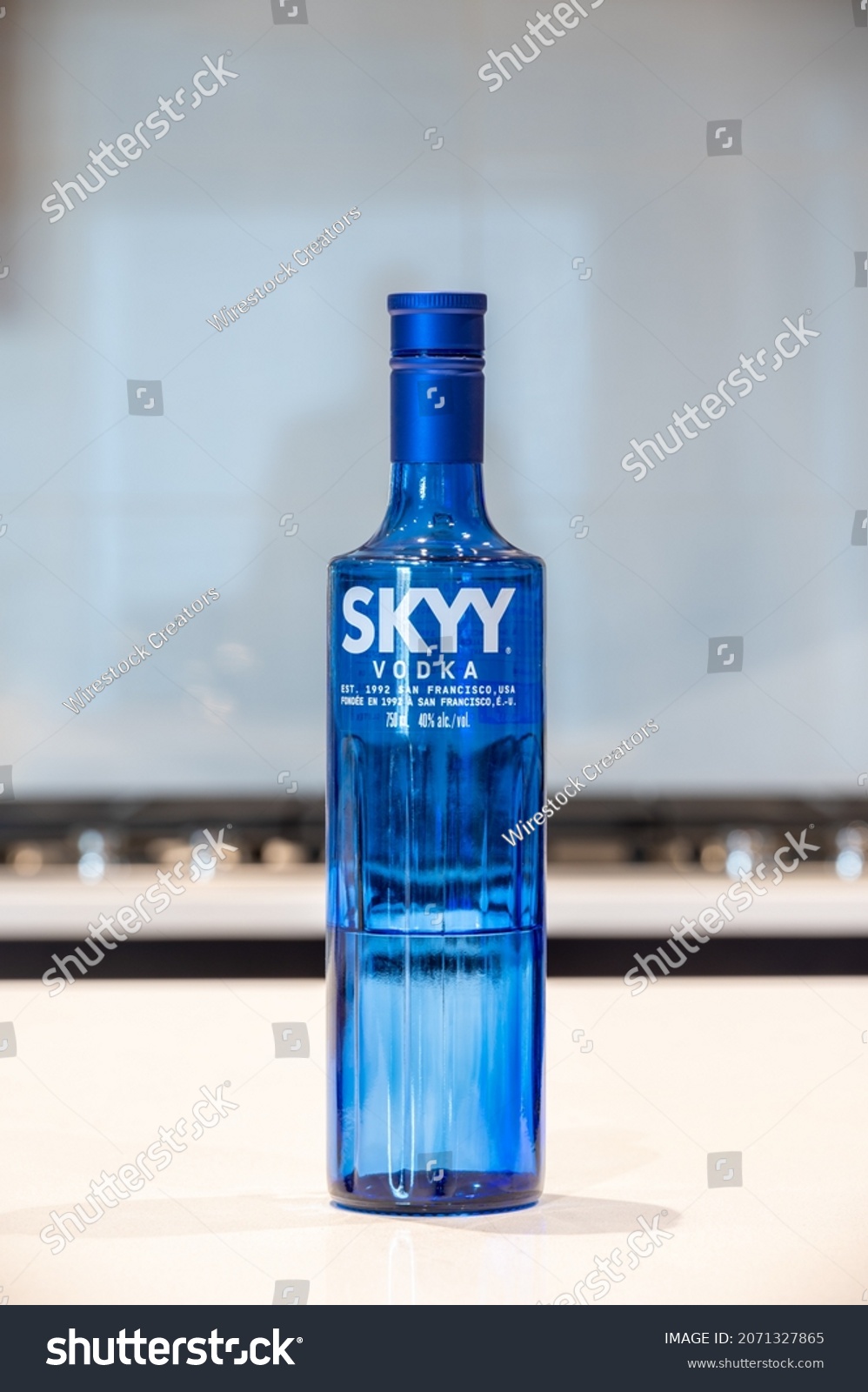 skyy vodka bottle