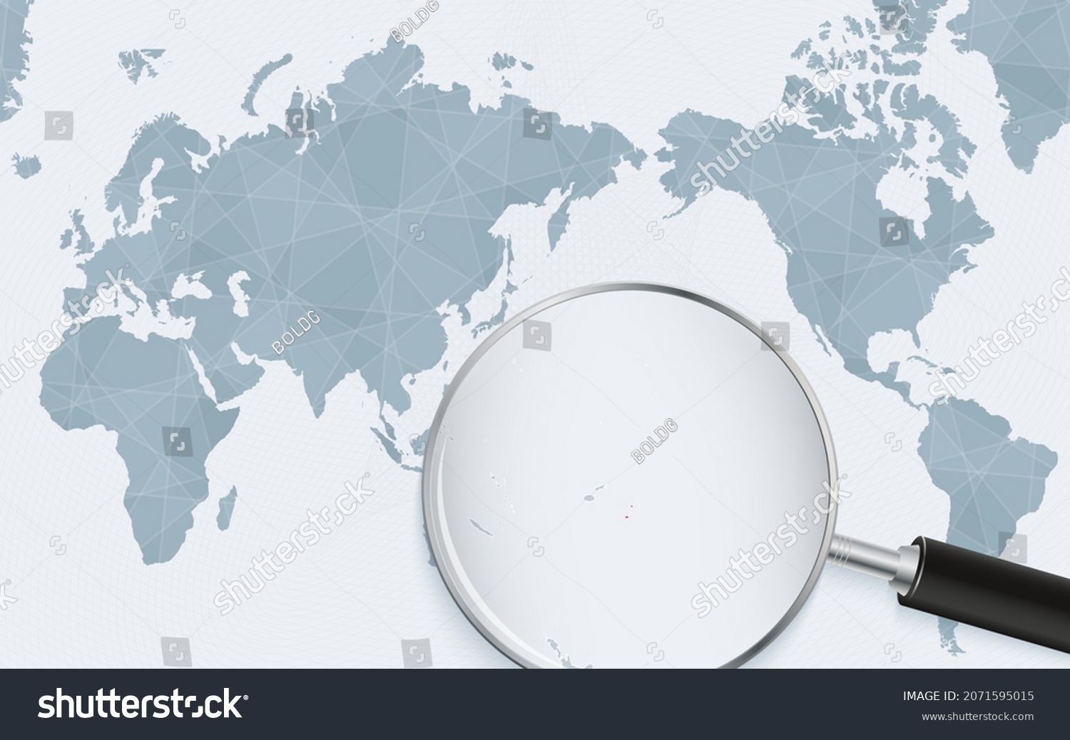 Asia Centered World Map Magnified Glass Stock Vector Royalty Free 2071595015 Shutterstock 4297