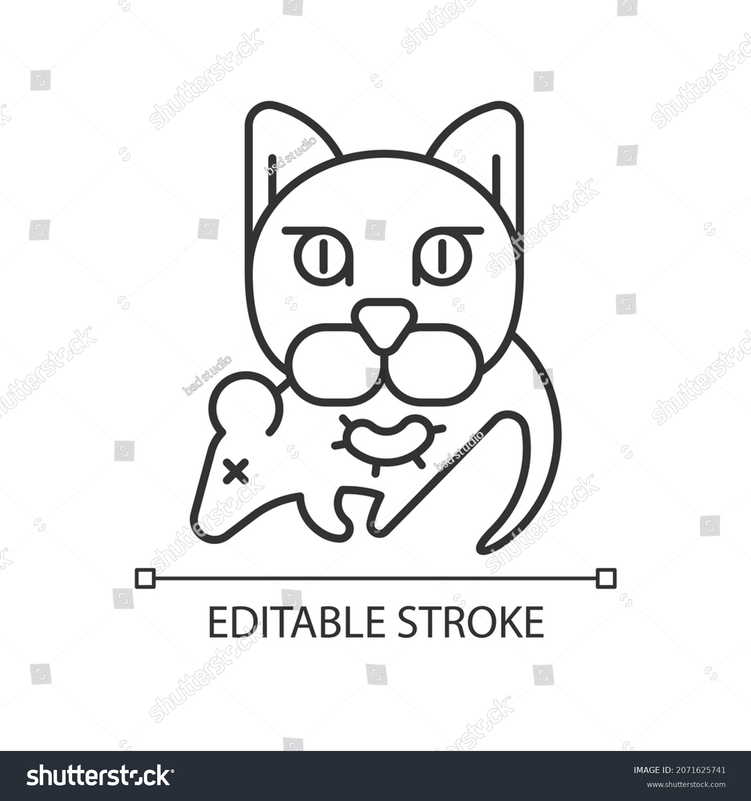 Toxoplasmosis Linear Icon Parasite Caused Disease Stock Vector (Royalty ...