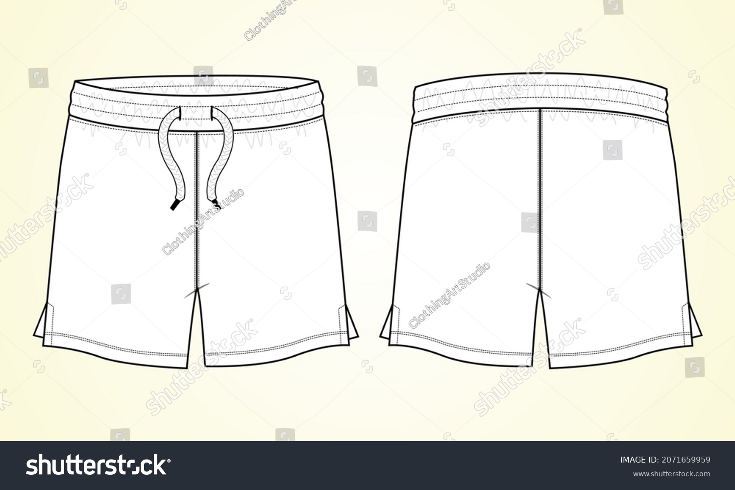 Boys Sweat Shorts Vector Fashion Flat Stock Vector (Royalty Free ...