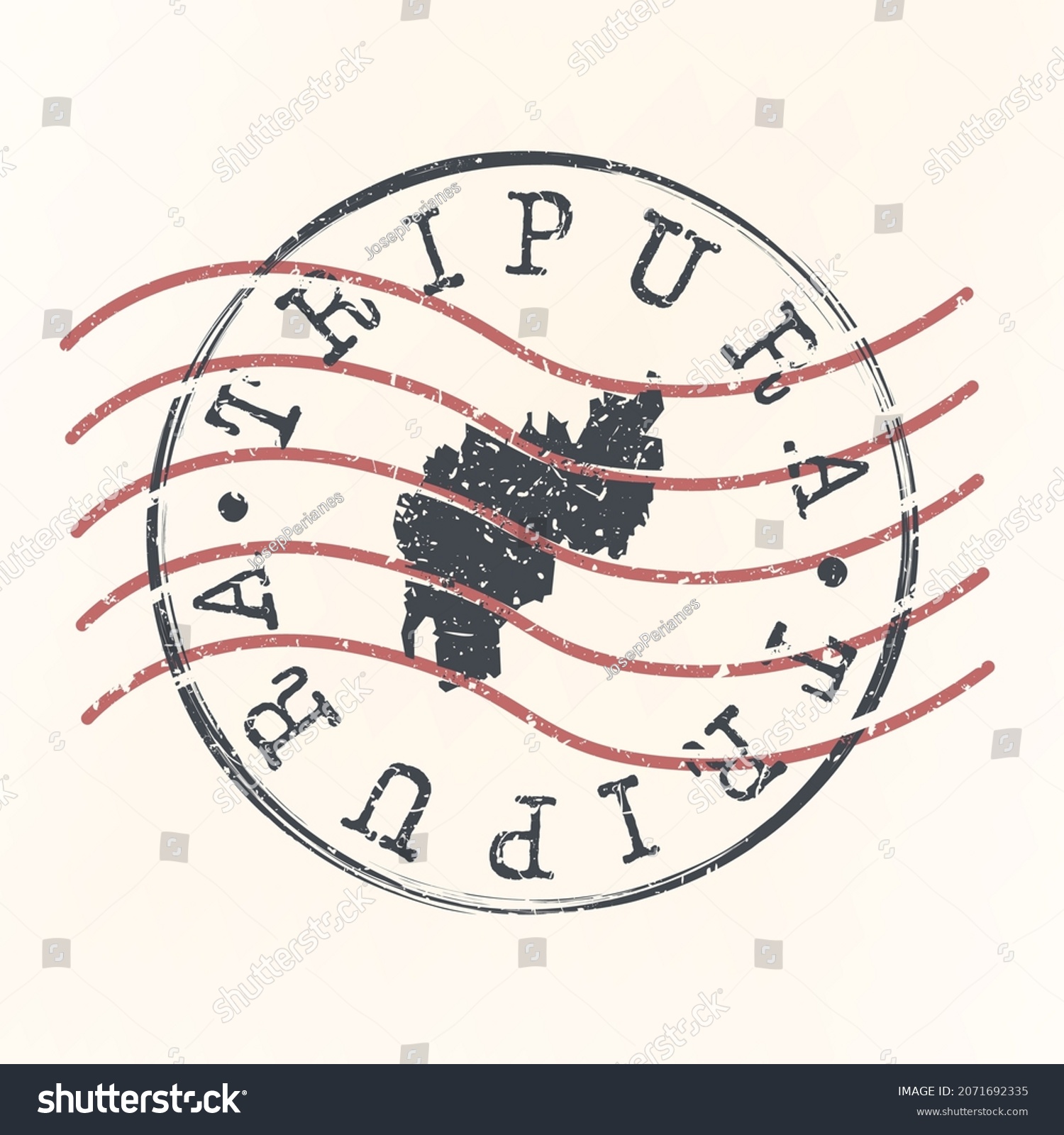 Tripura India Stamp Map Postal Silhouette Stock Vector (Royalty Free ...