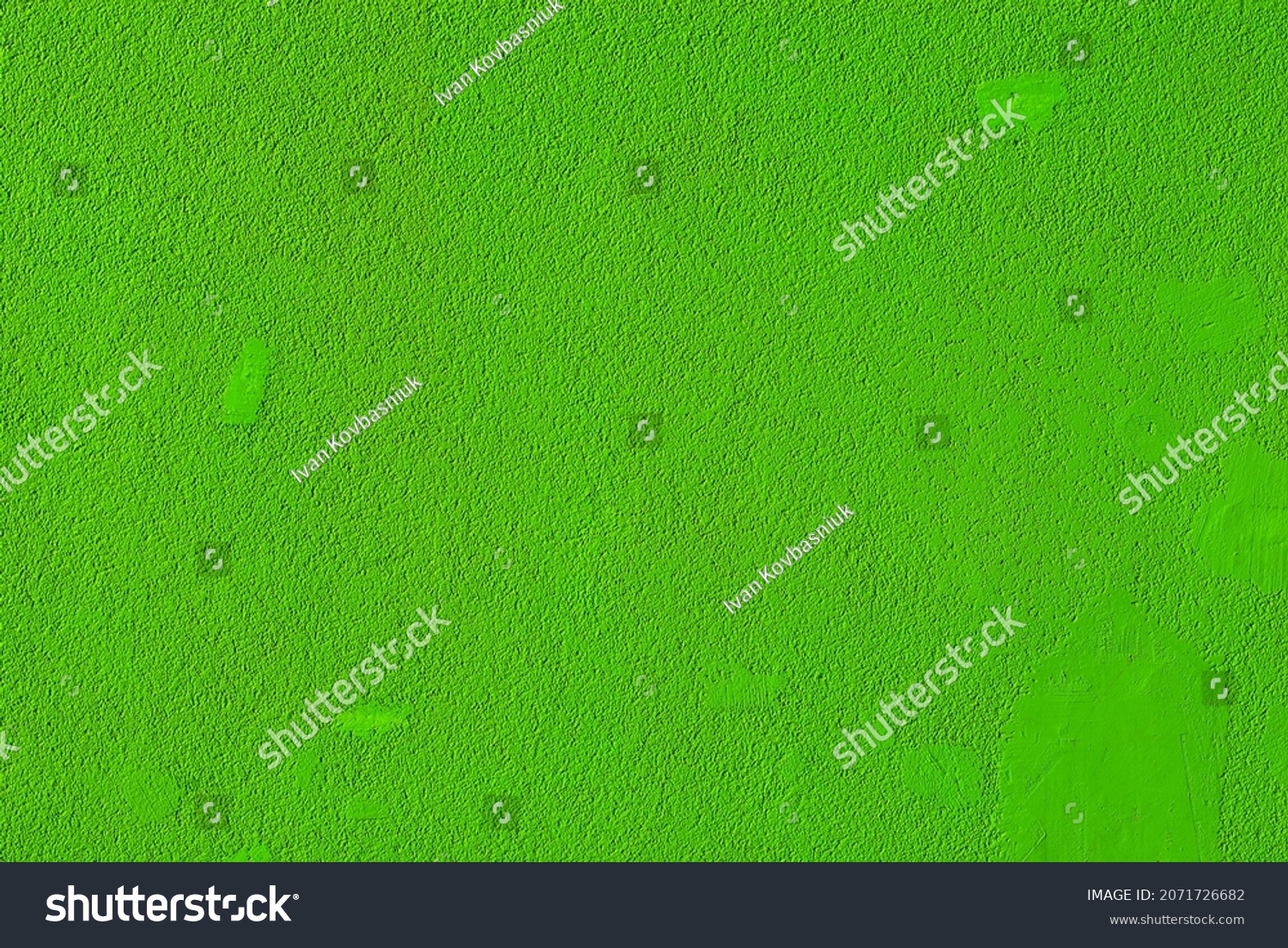 Plaster On Green Wall Concrete Wall Stock Photo 2071726682 