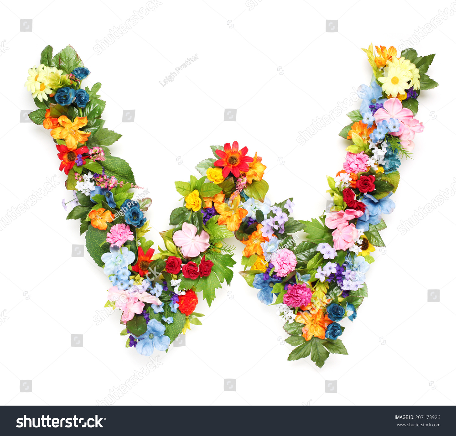 Letters Made Leaves Flowers Stock Photo 207173926 | Shutterstock