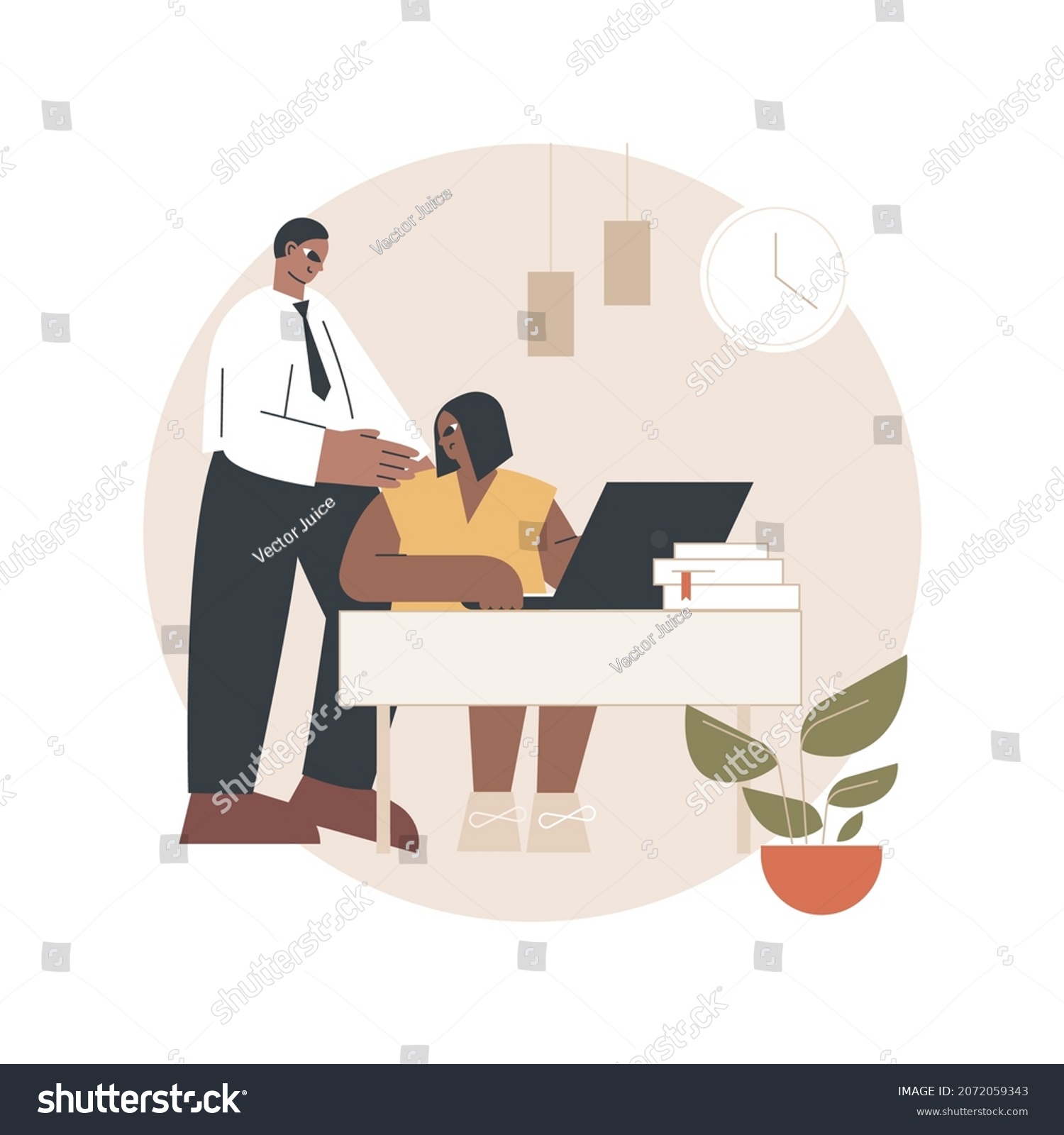 Sexual Harassment Abstract Concept Vector Illustration Stock Vector Royalty Free 2072059343