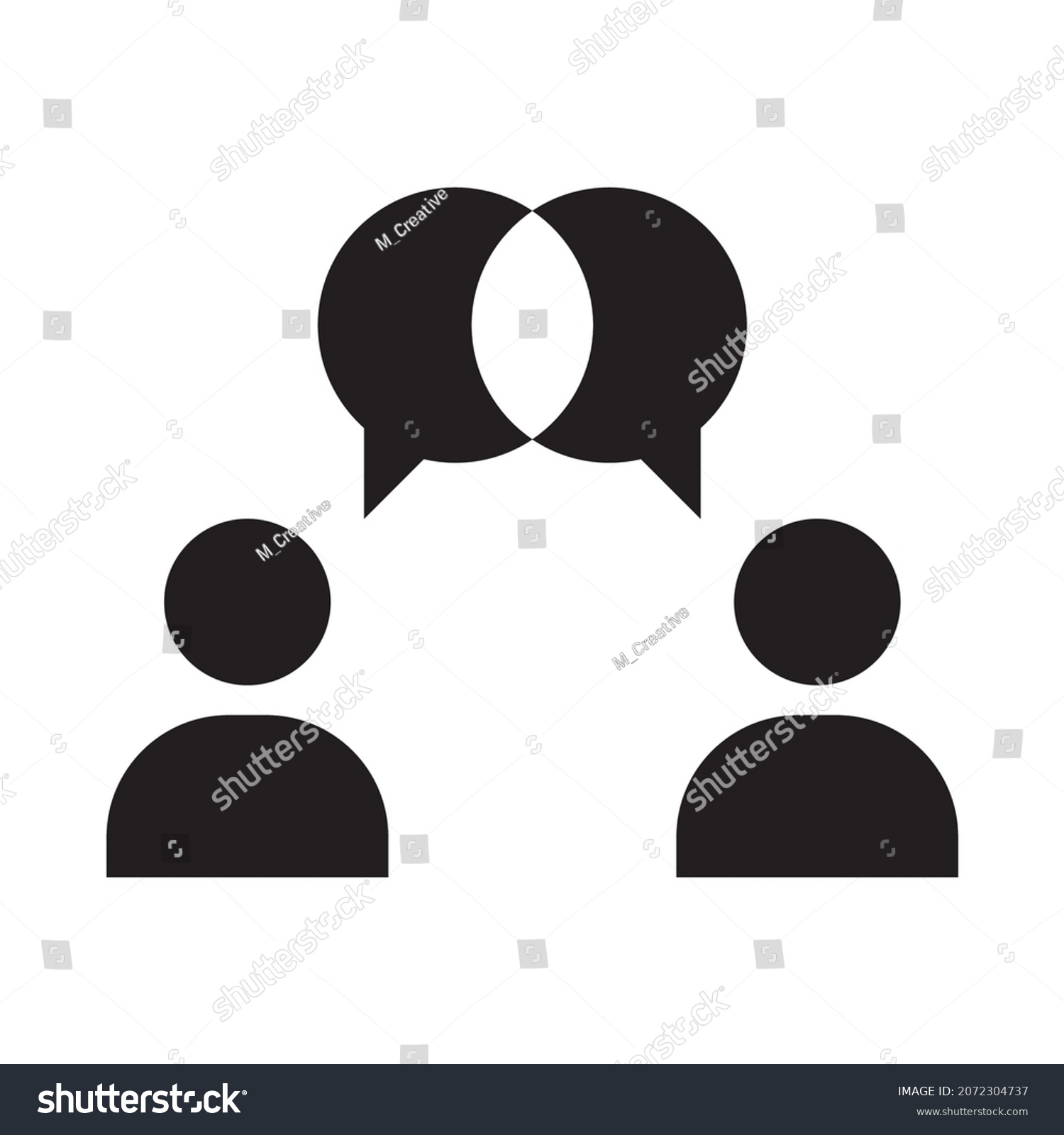 Speaking People Vector Icon Design Template Stock Vector (Royalty Free ...