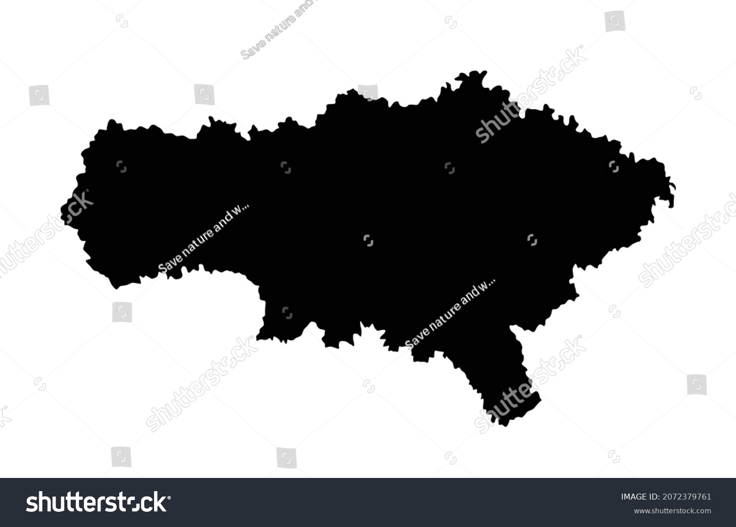 Saratov Oblast Map Vector Silhouette Illustration Stock Vector (Royalty ...