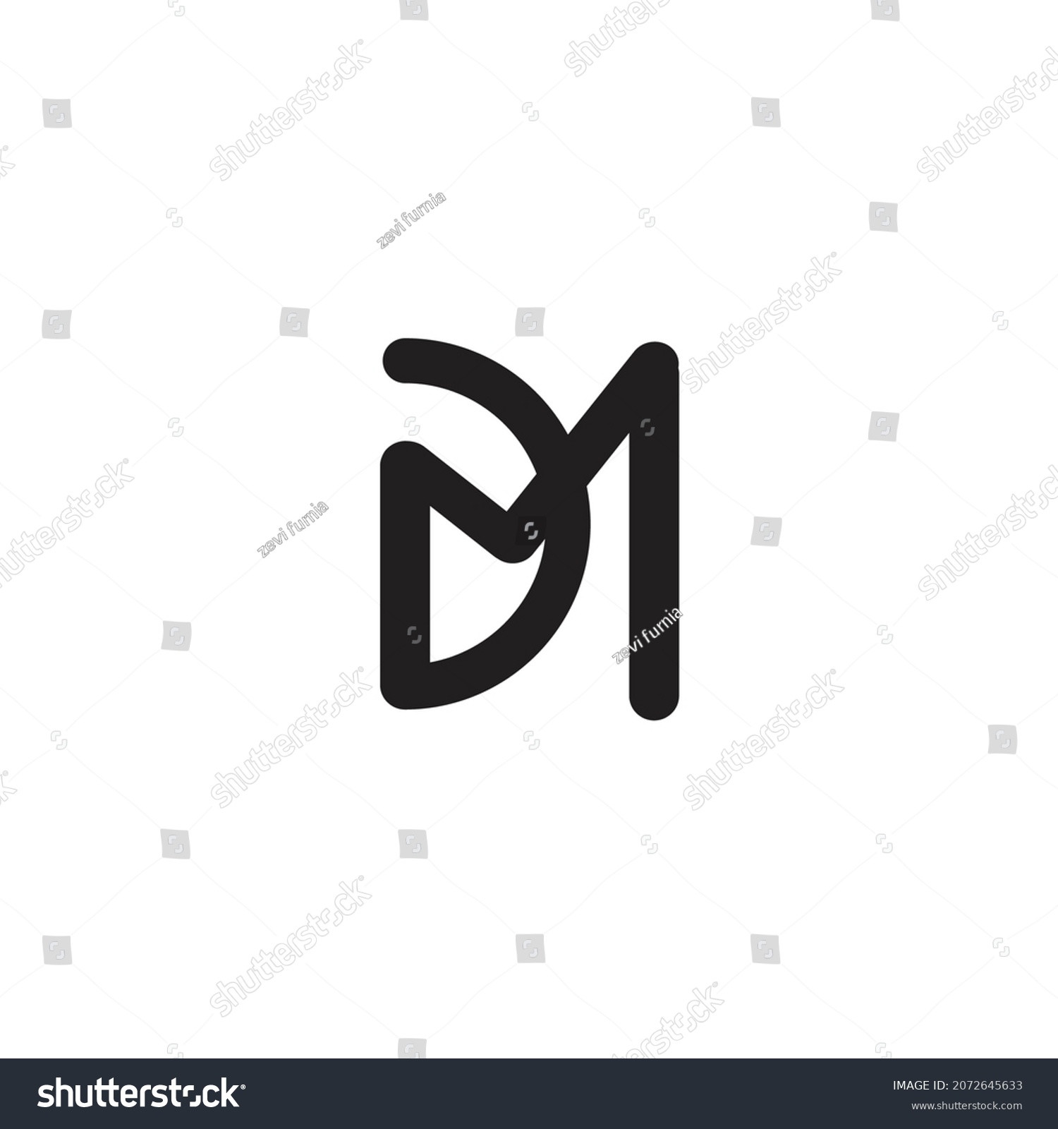 D M Letter Sign Logo Stock Vector (Royalty Free) 2072645633 | Shutterstock