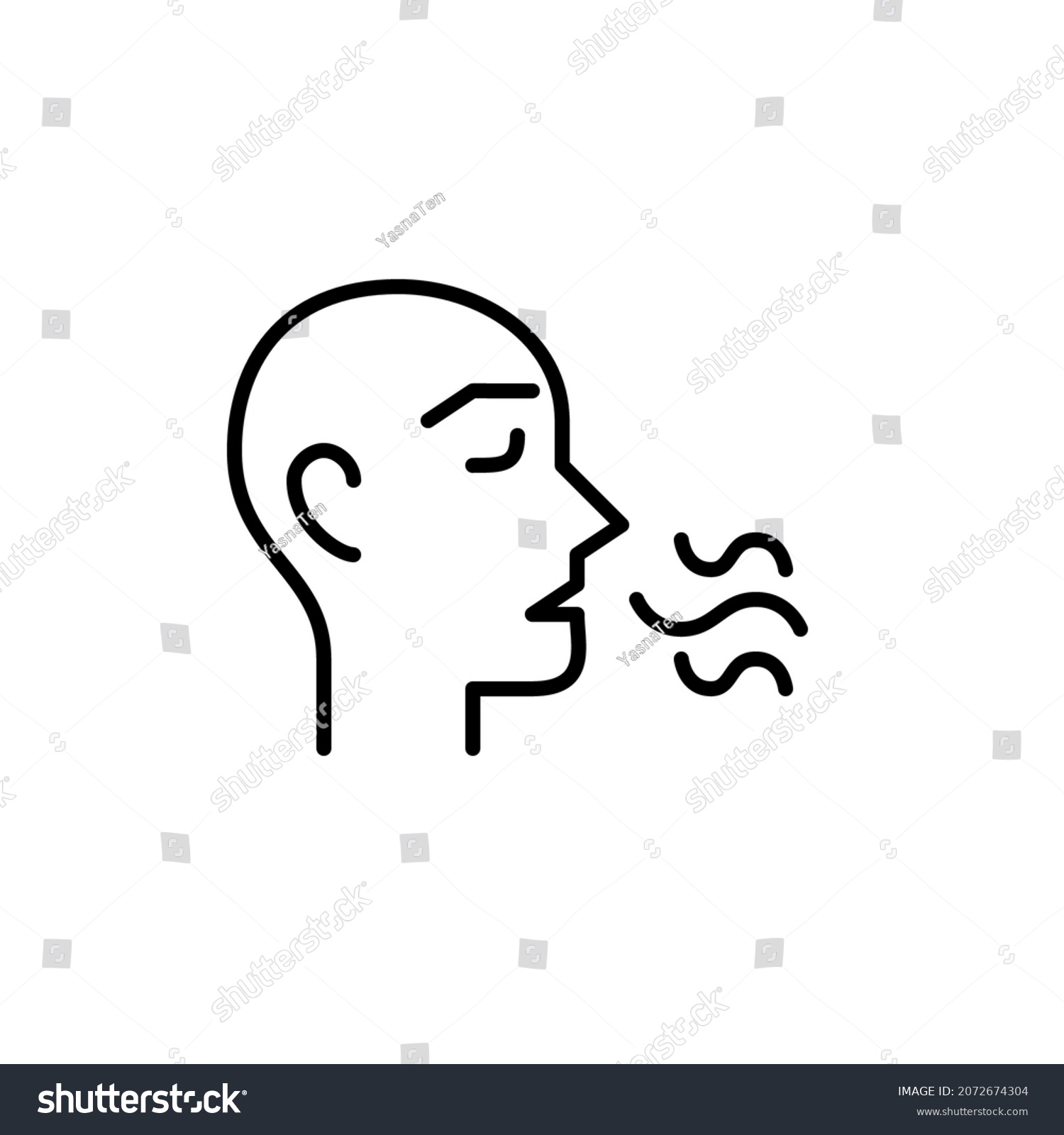 Bad Breath Vector Line Art Pixel Stock Vector (Royalty Free) 2072674304 ...